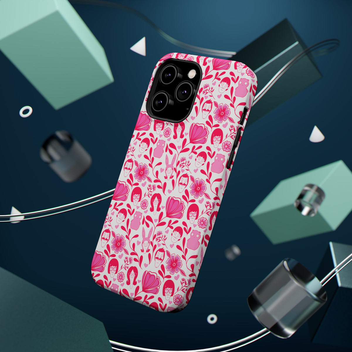 Belcher's Fine China iPhone Case V1 Pink – Magnetic Impact-Resistant