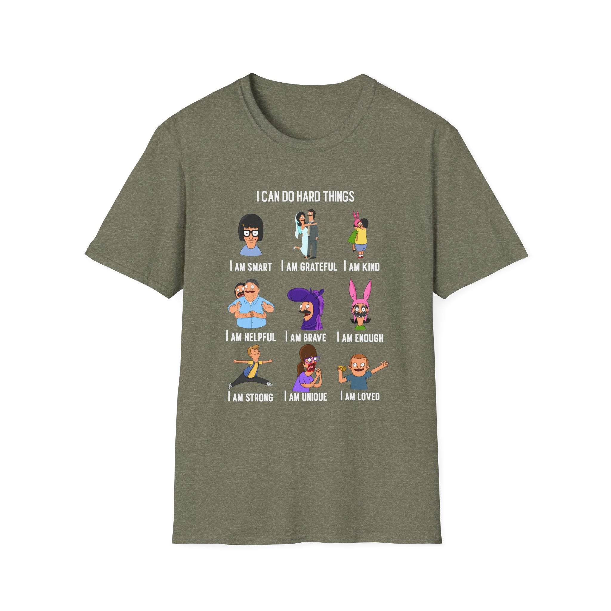 Bob's Burgers Inspired I Can Do Hard Things Unisex Softstyle T-Shirt