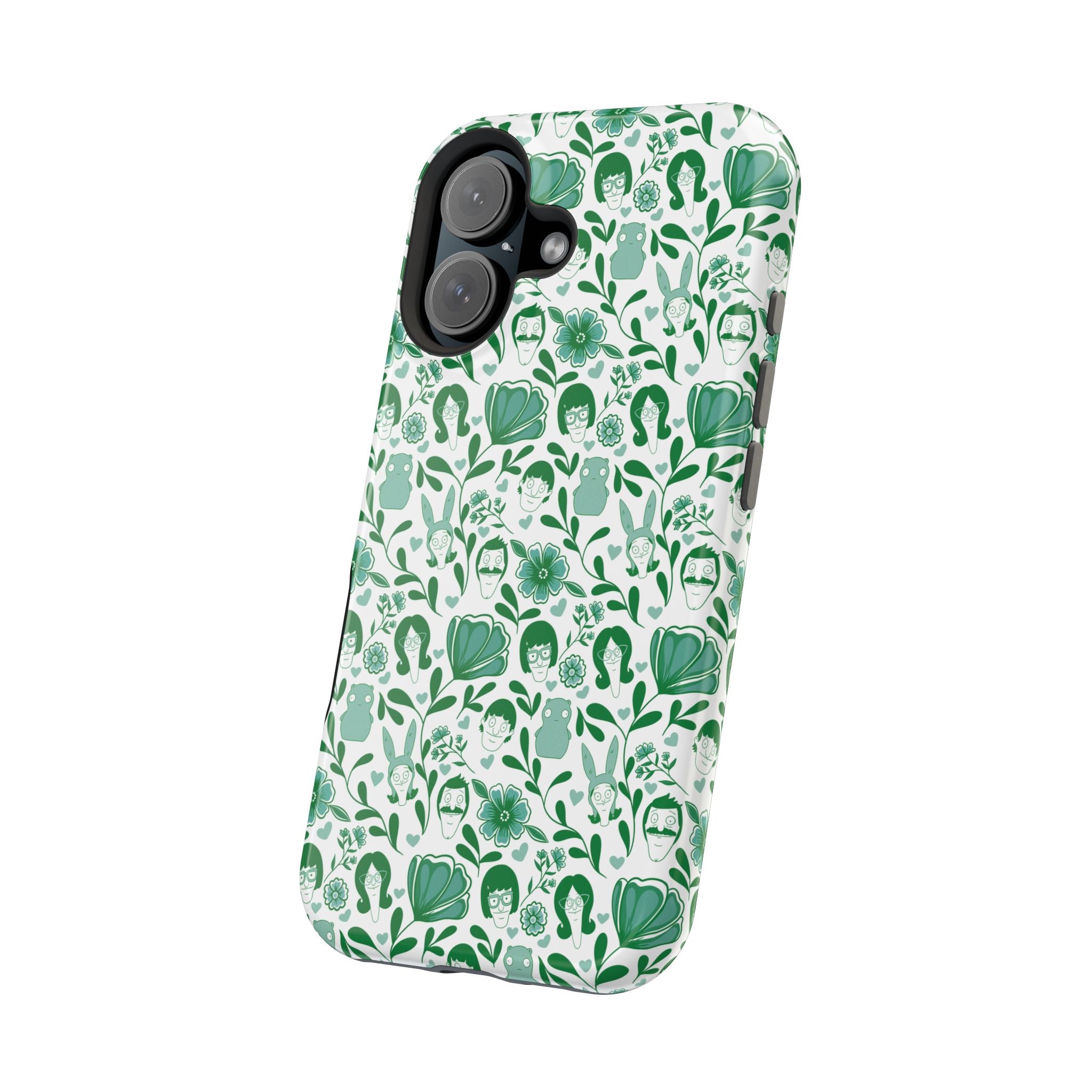Belcher's Fine China iPhone Case V1 Green – Magnetic Impact-Resistant