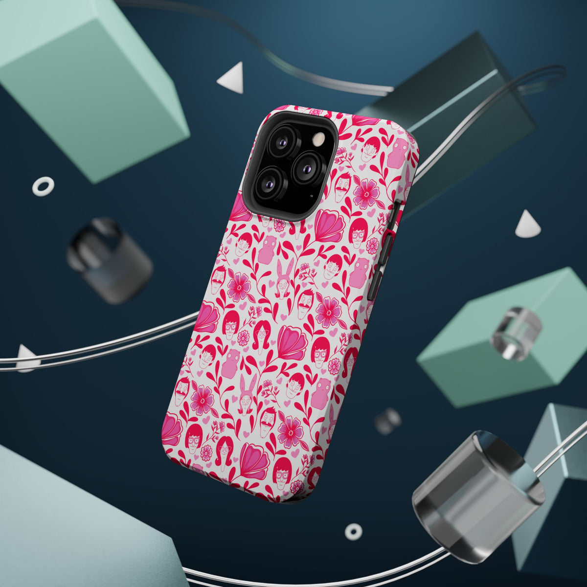 Belcher's Fine China iPhone Case V1 Pink – Magnetic Impact-Resistant