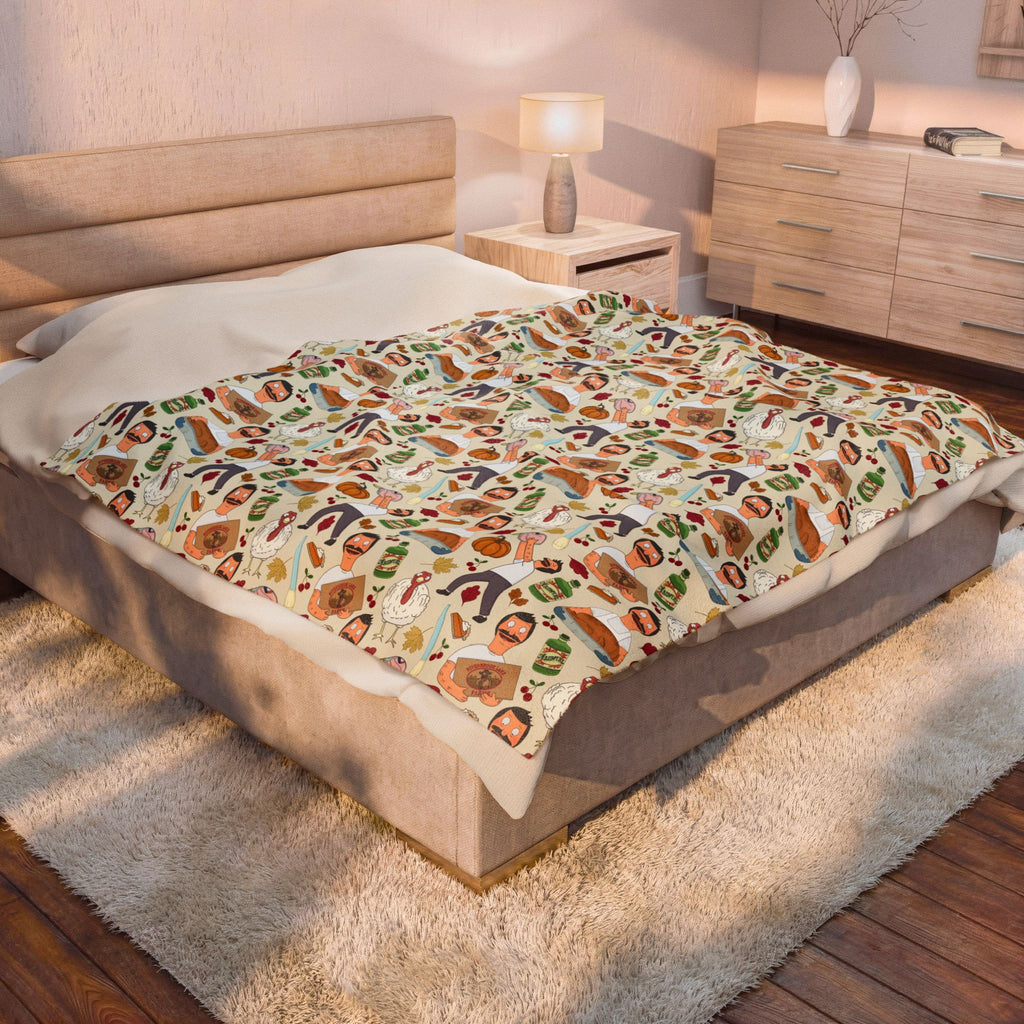 Thanksgiving with Bob V2 Cozy Plush Blanket