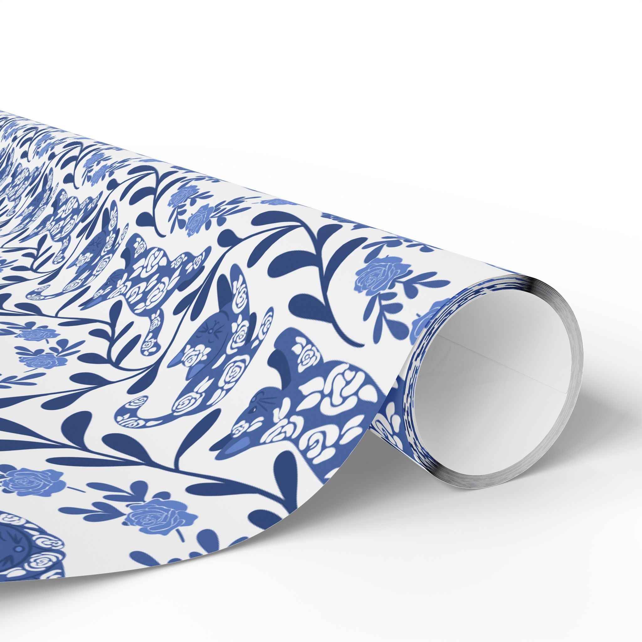 Floral Kitty Fine China Gift Wrap