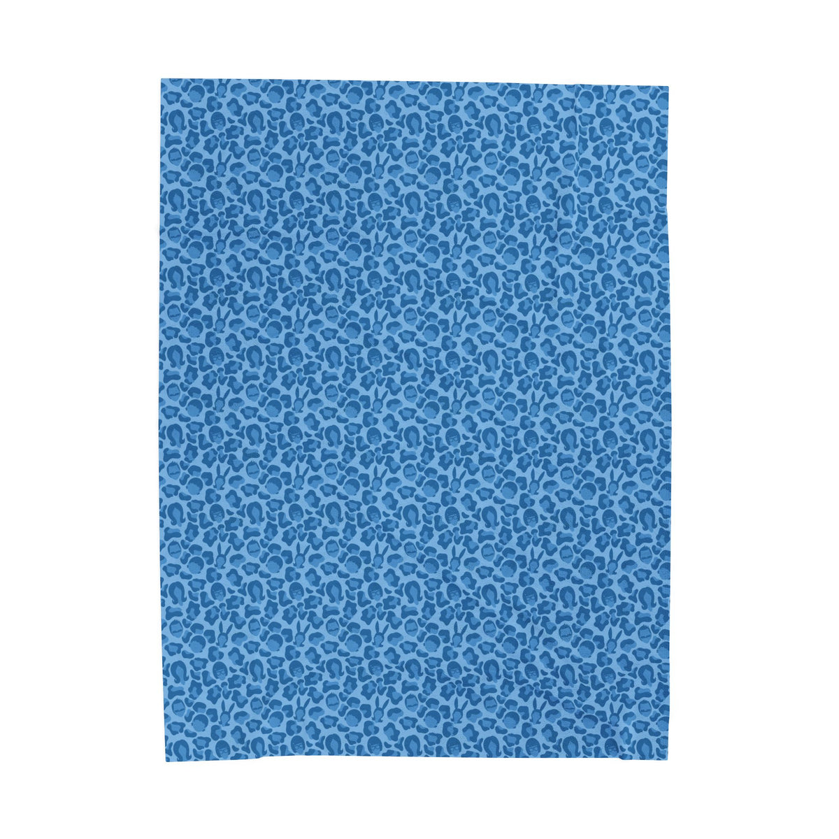 Blue Leopard Print Belchers Plush Blanket