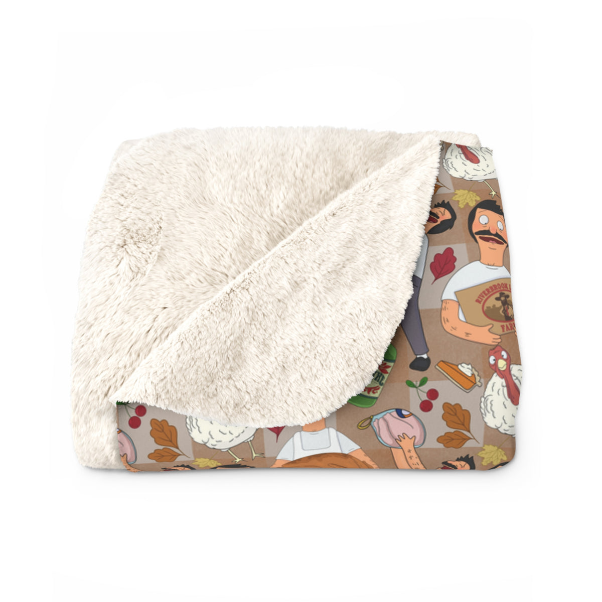 Gingham Thanksgiving Bob Sherpa Fleece Blanket