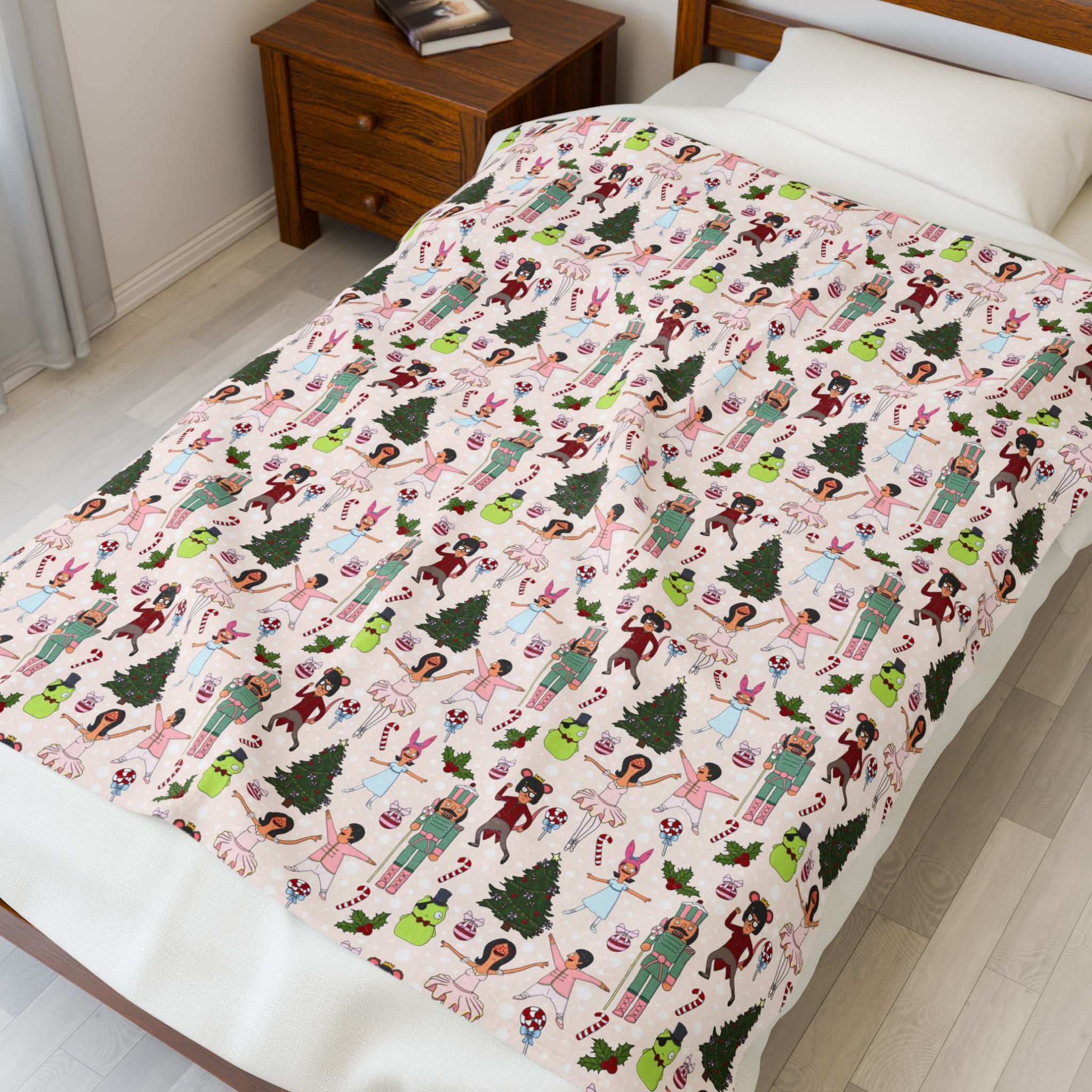 The Nutcracker Belchers Holiday Velveteen Blanket
