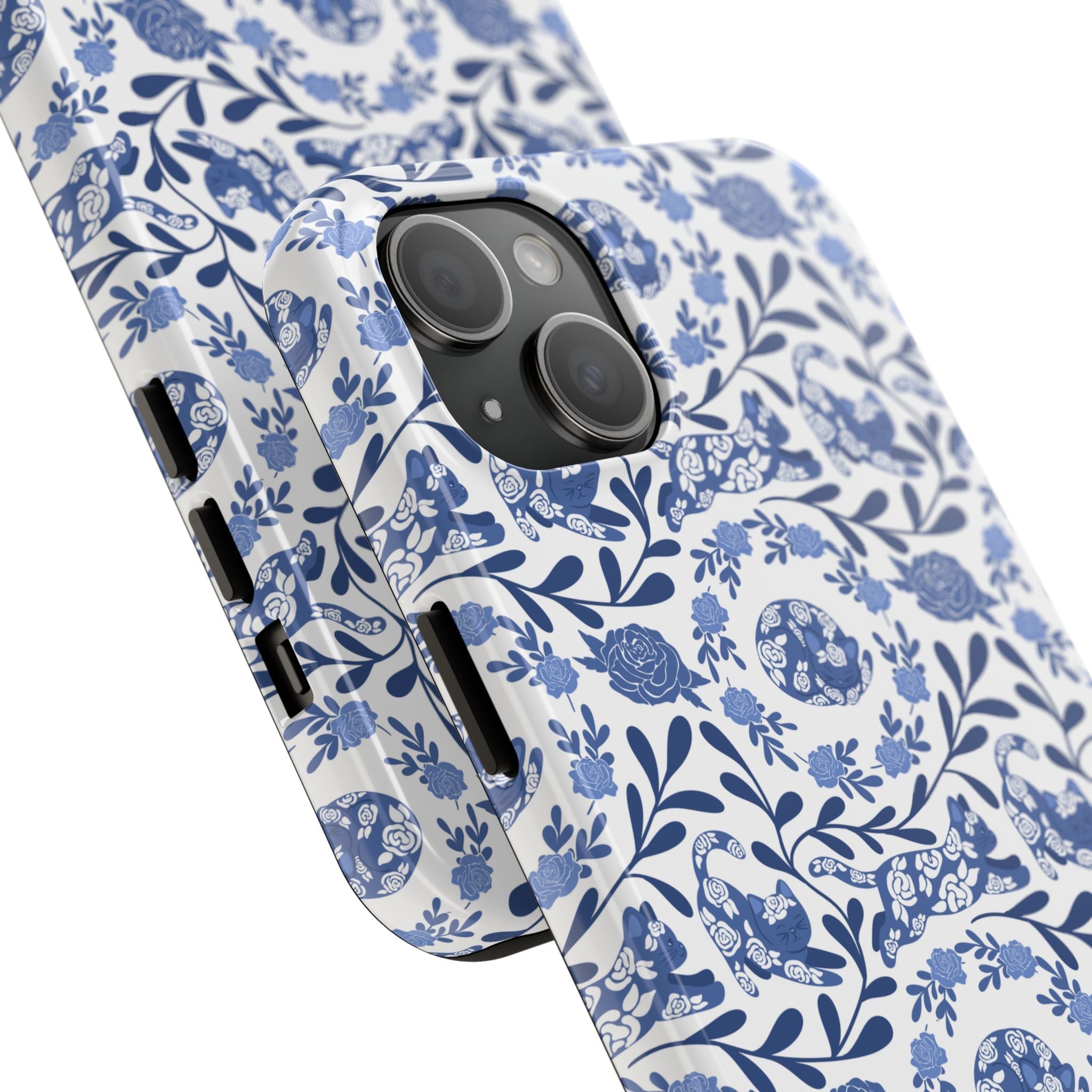 Kitty Fine China Tough Phone Case (iPhone, Samsung) Not MagSafe!