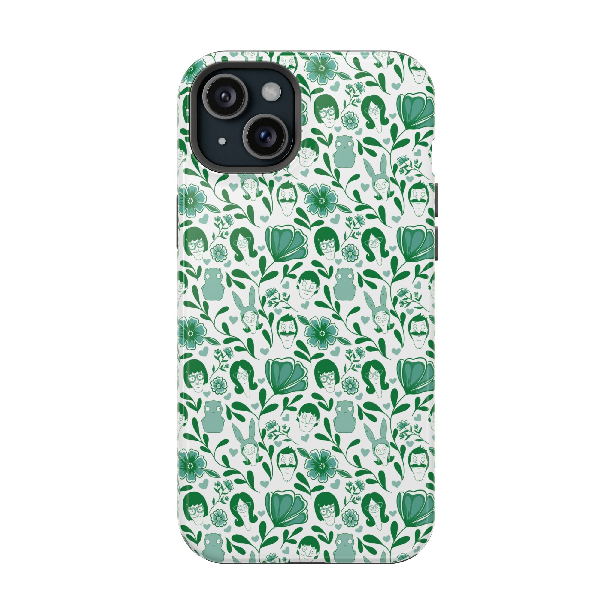 Belcher's Fine China iPhone Case V1 Green – Magnetic Impact-Resistant