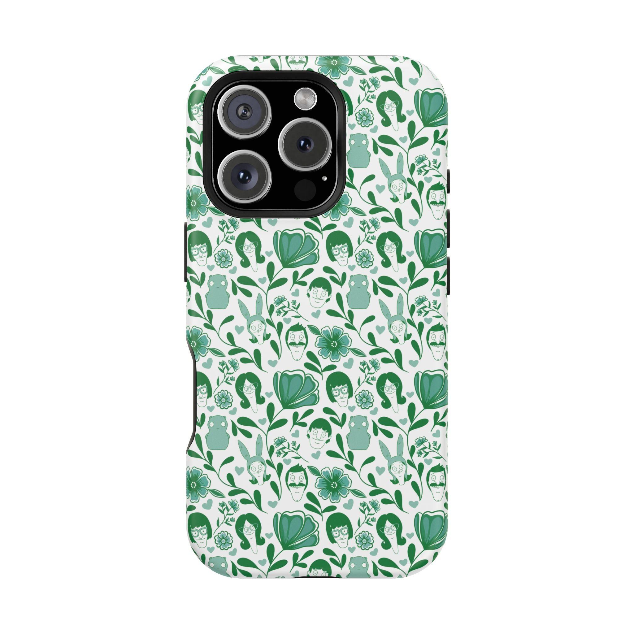 Belcher's Fine China iPhone Case V1 Green – Magnetic Impact-Resistant