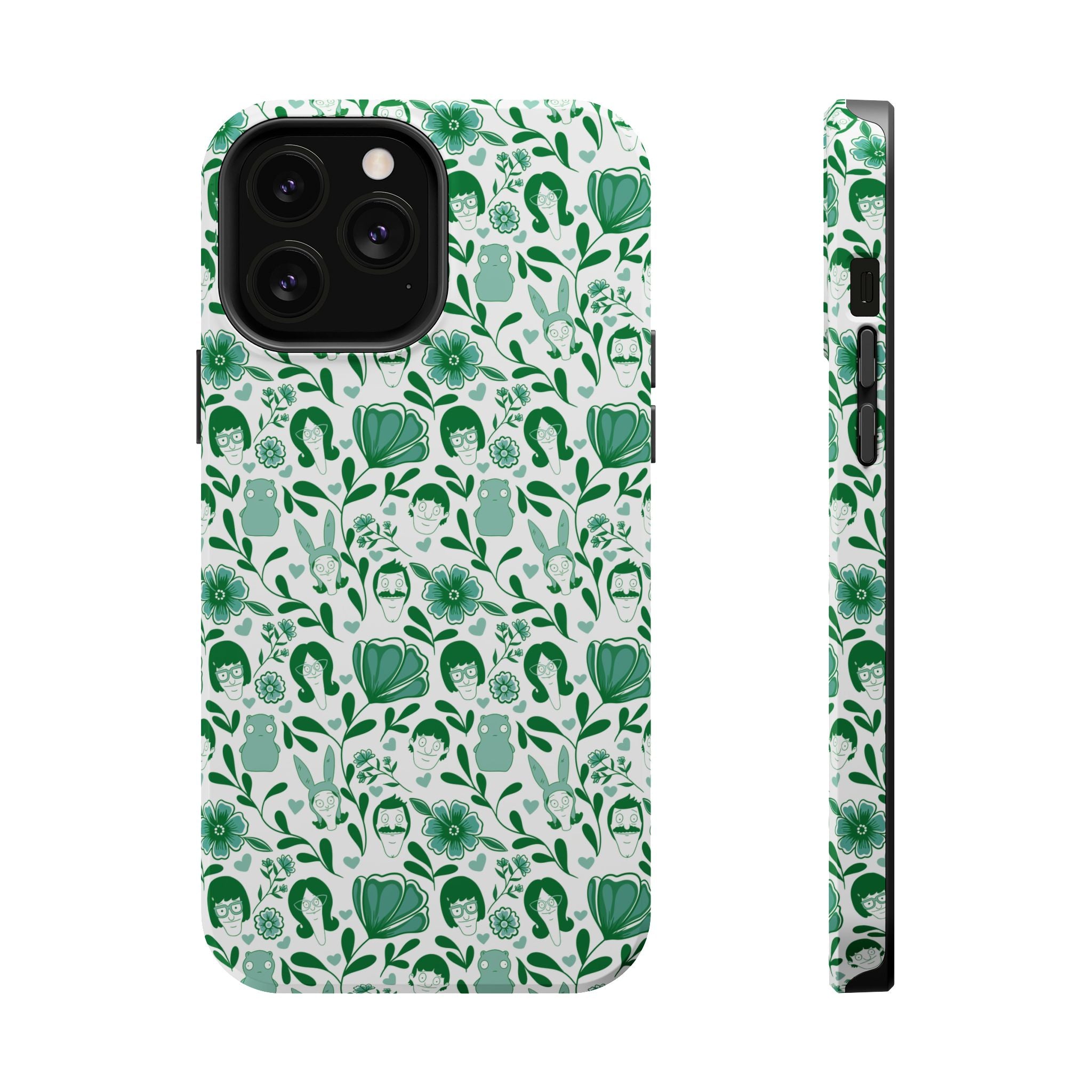 Belcher's Fine China iPhone Case V1 Green – Magnetic Impact-Resistant