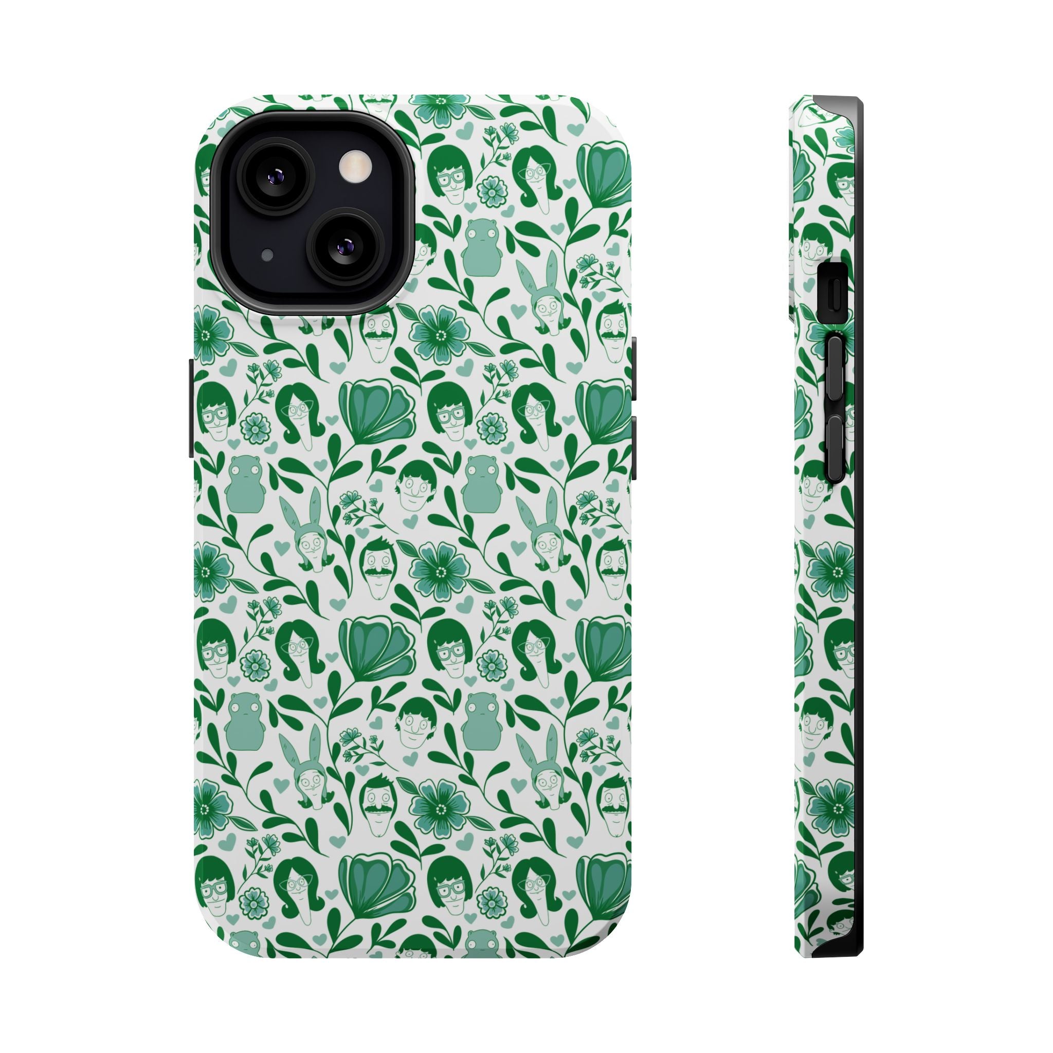 Belcher's Fine China iPhone Case V1 Green – Magnetic Impact-Resistant