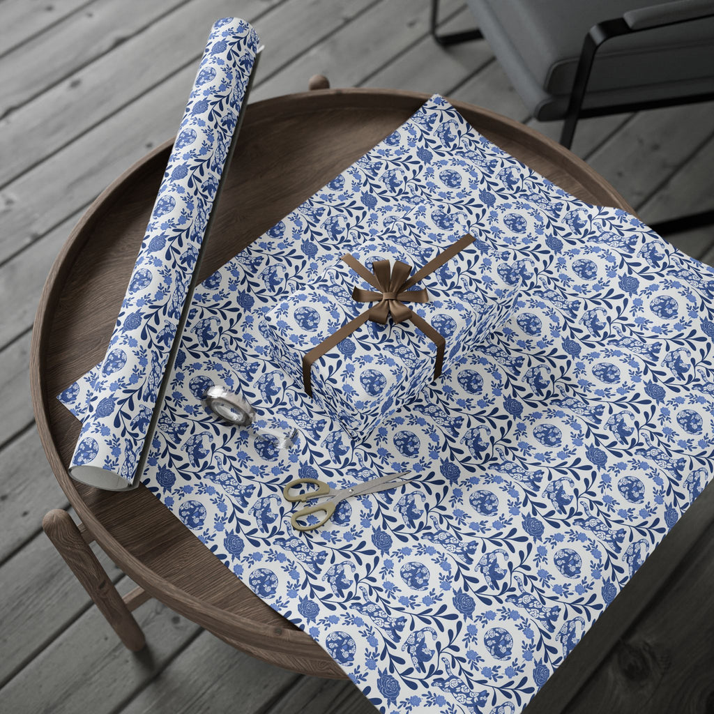 Floral Kitty Fine China Gift Wrap