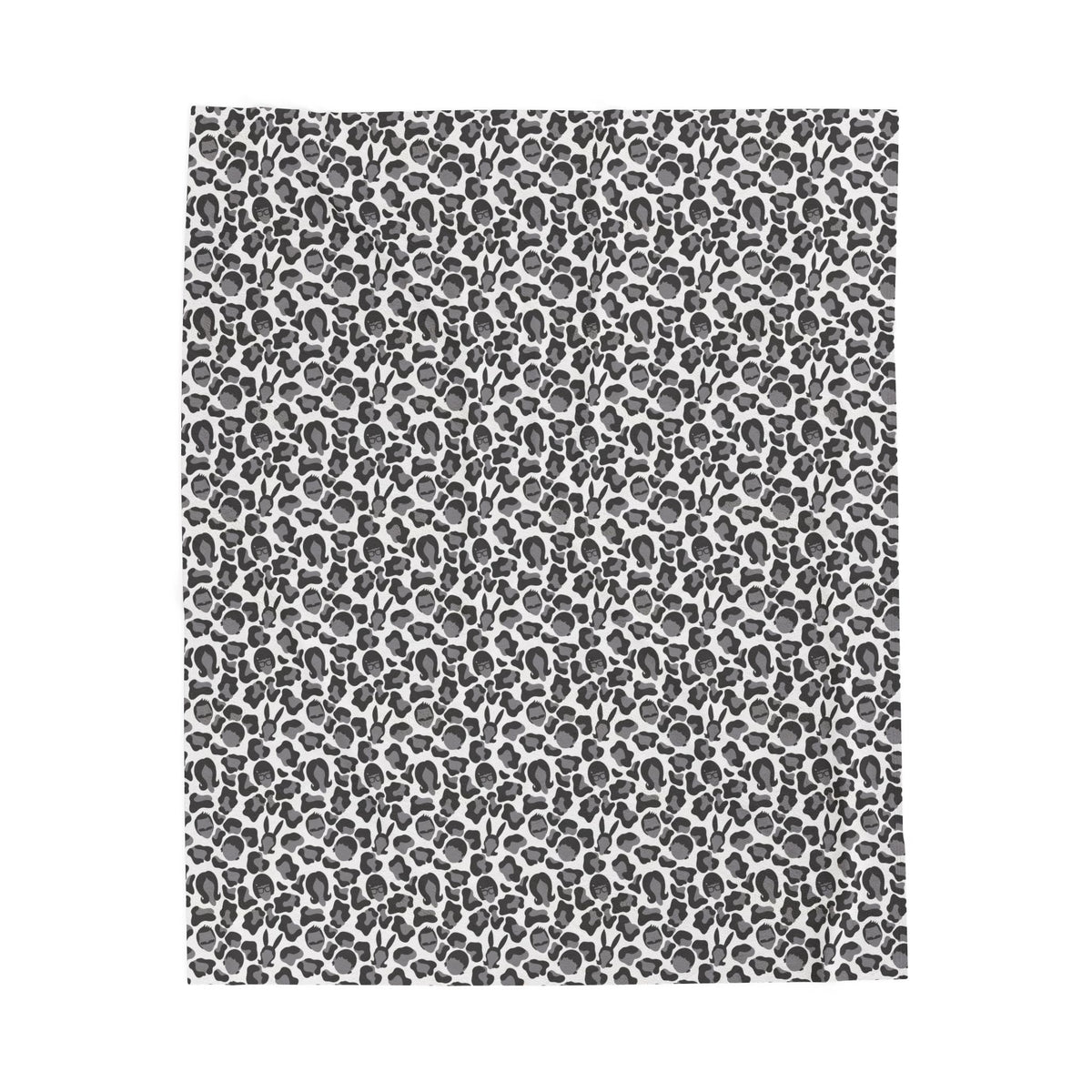 Snow Leopard Print Belchers Plush Blanket