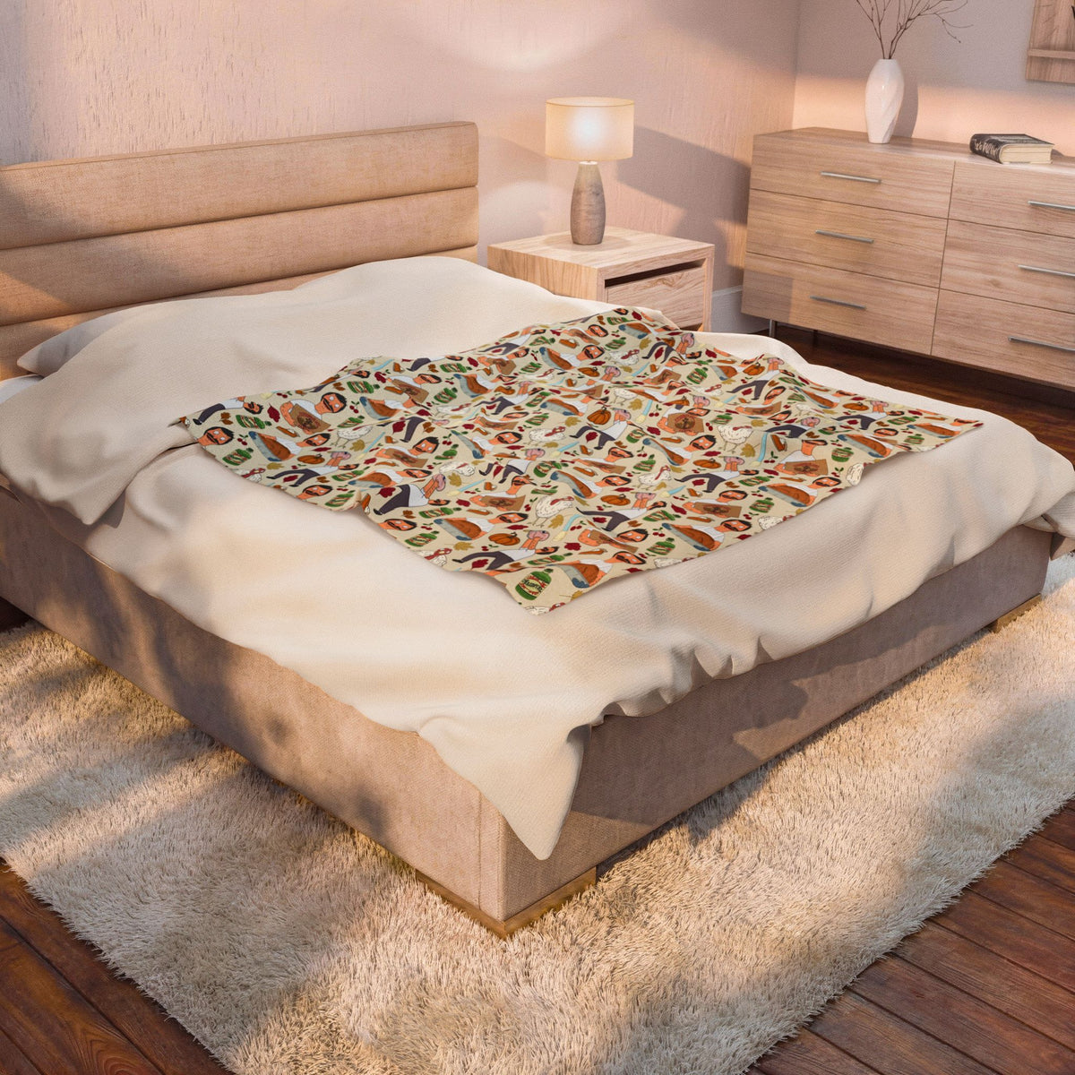 Thanksgiving with Bob V2 Cozy Plush Blanket