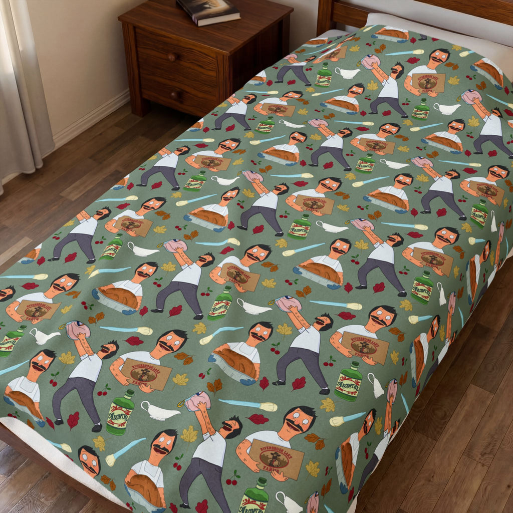 Thanksgiving with Bob Cozy Plush Blanket