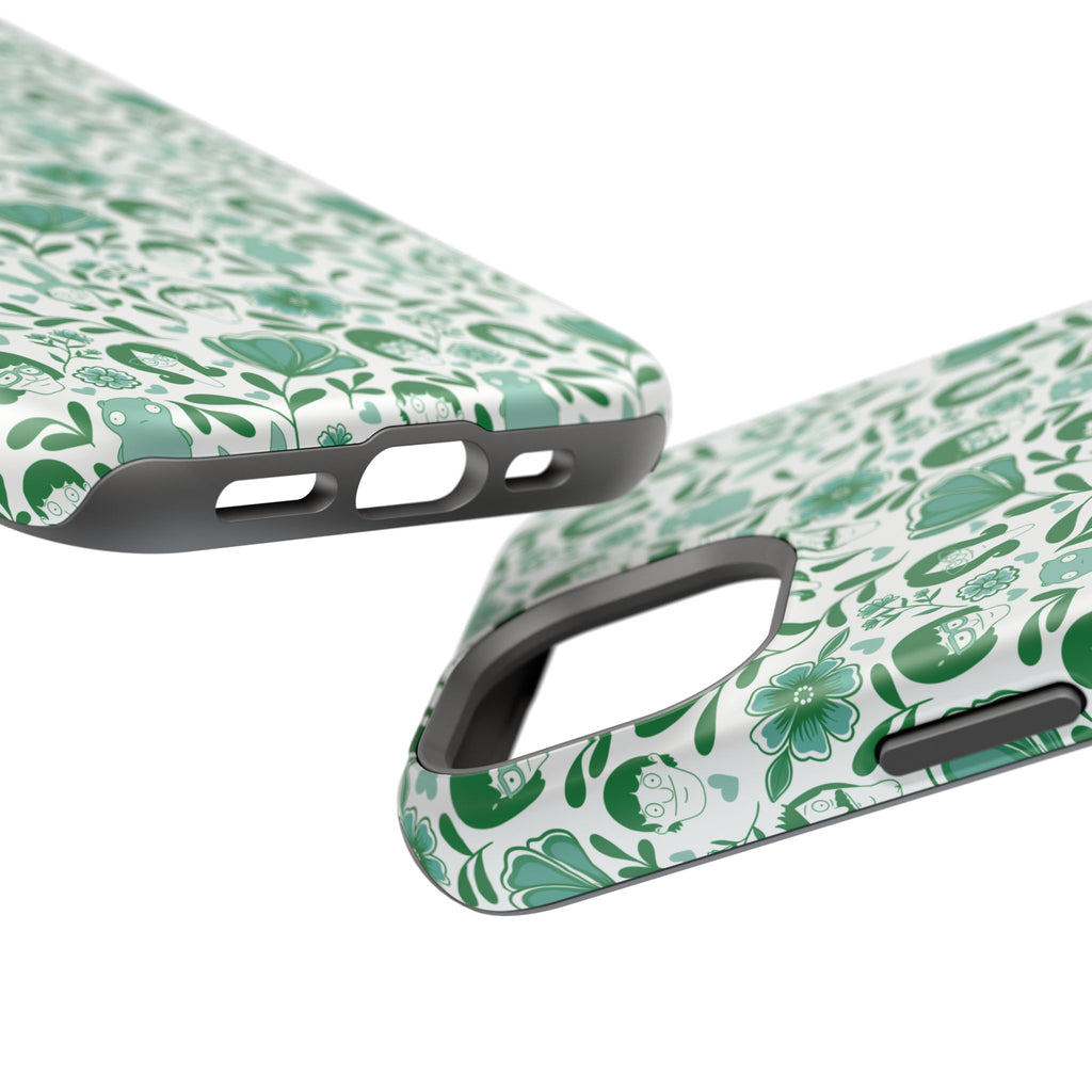 Belcher's Fine China iPhone Case V1 Green – Magnetic Impact-Resistant