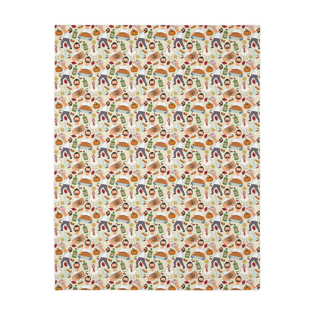 Original Thanksgiving Bob Velveteen Blanket (Double Side Print)