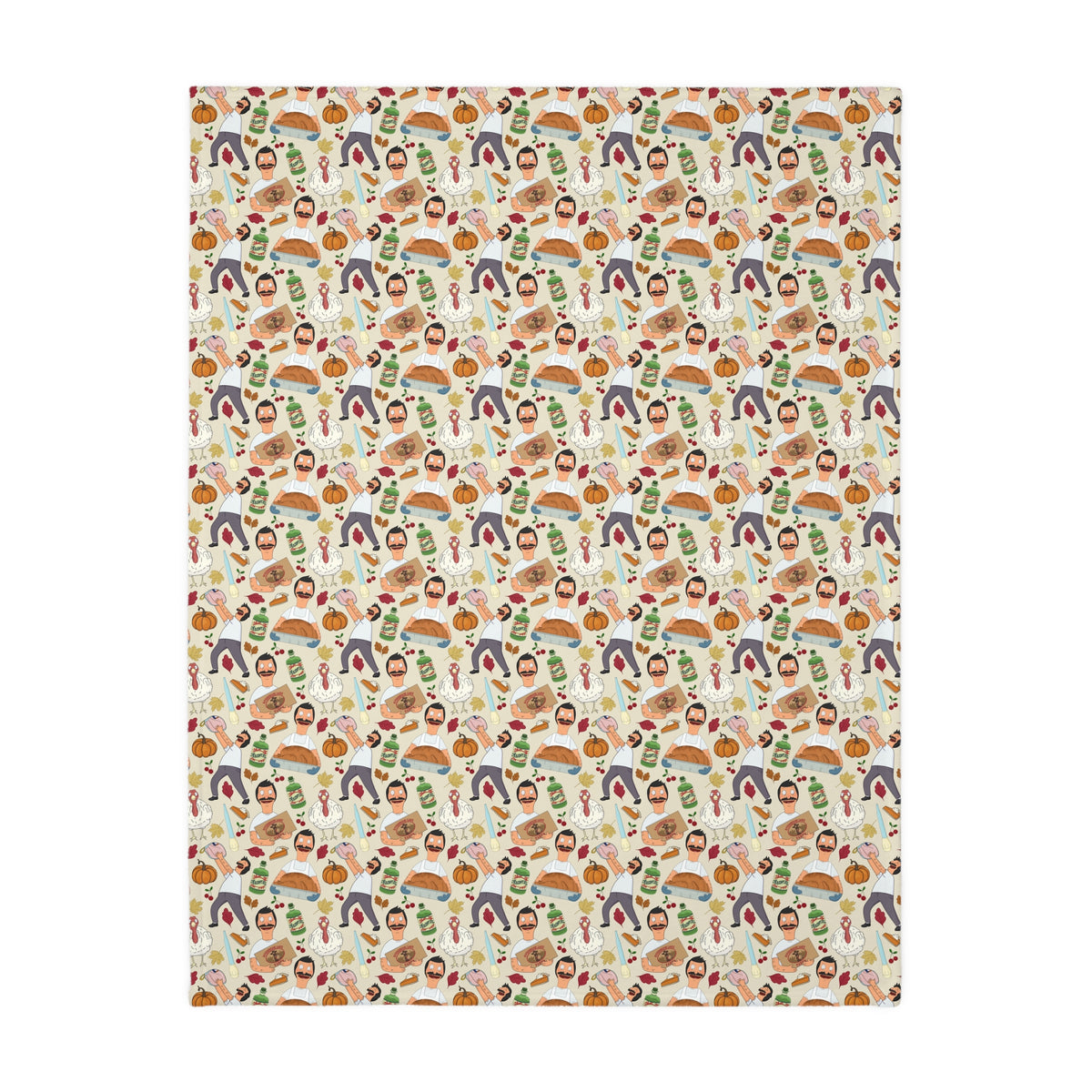 Original Thanksgiving Bob Velveteen Blanket (Double Side Print)