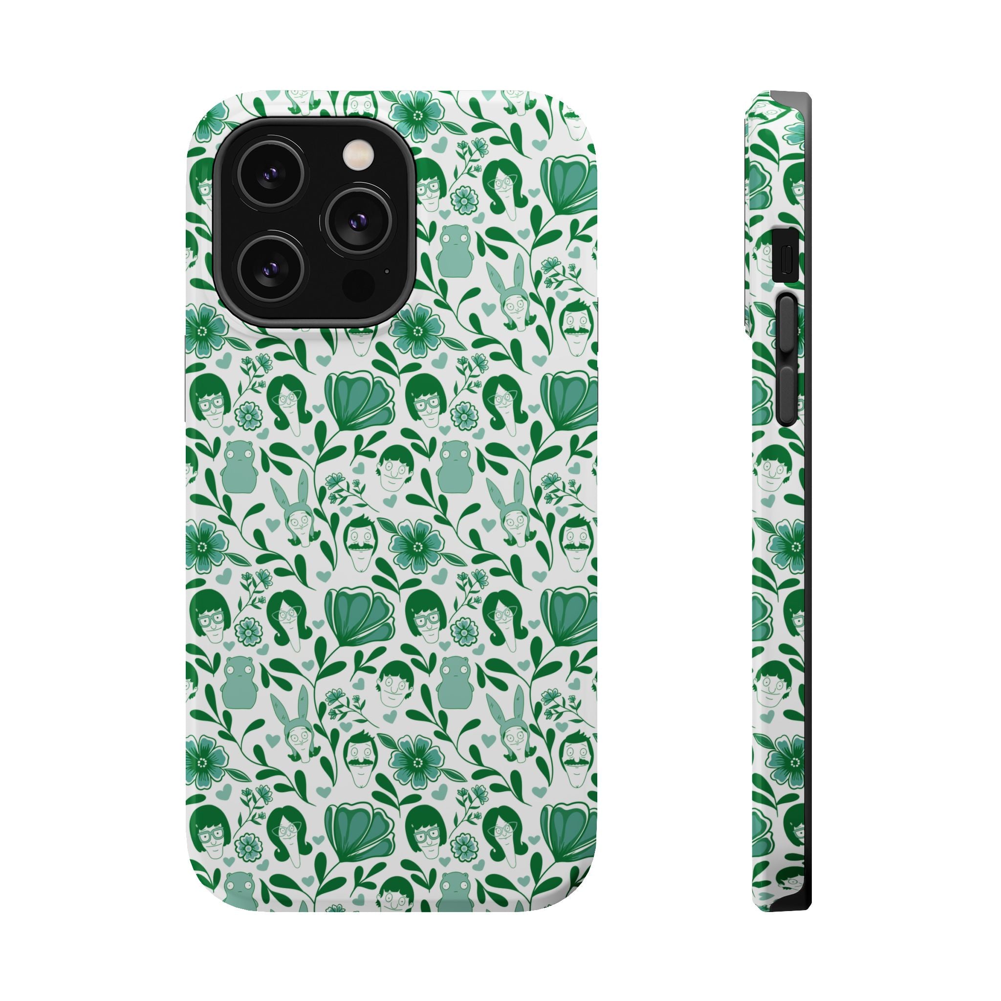 Belcher's Fine China iPhone Case V1 Green – Magnetic Impact-Resistant