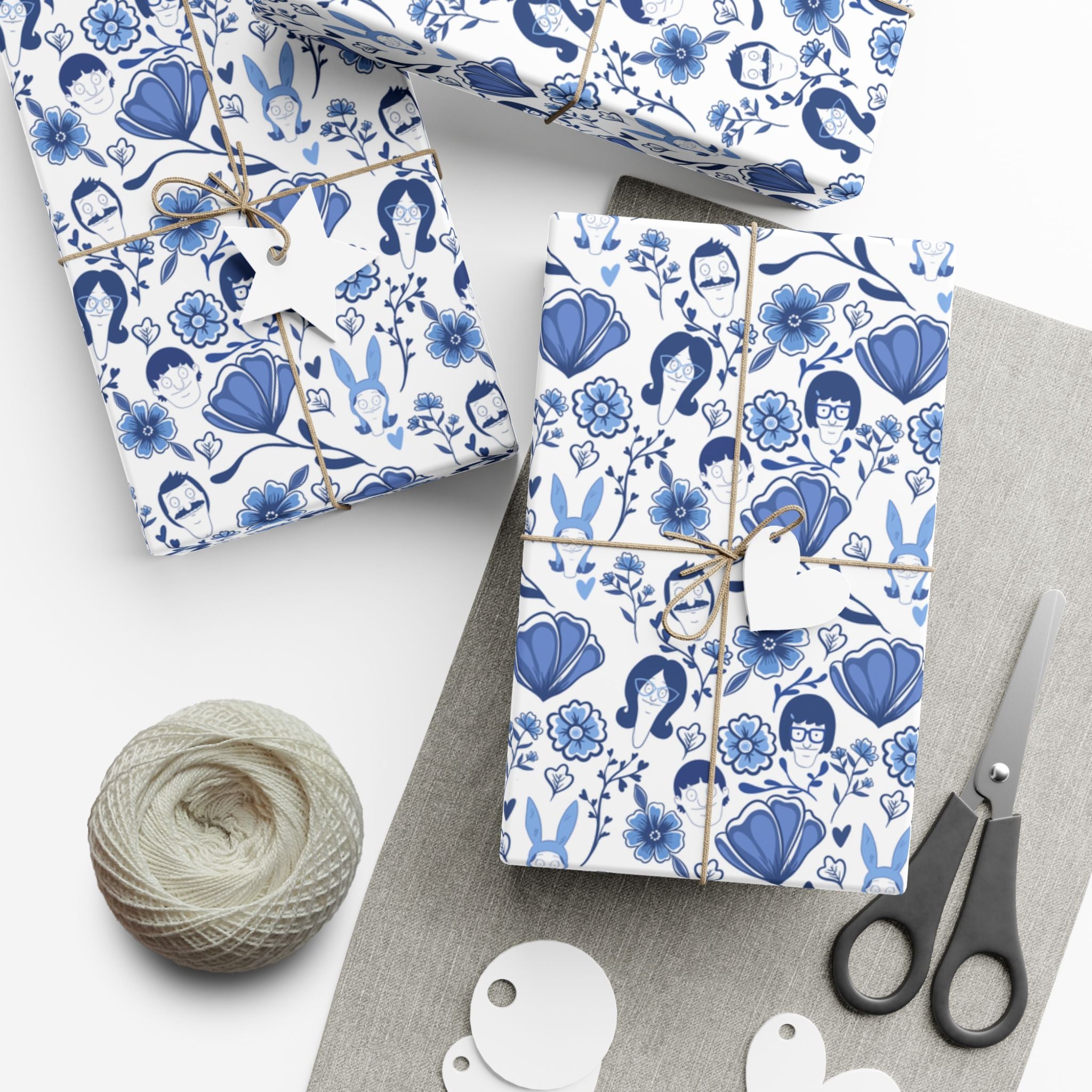 Bob's Burgers Inspired Fine China Floral Gift Wrap