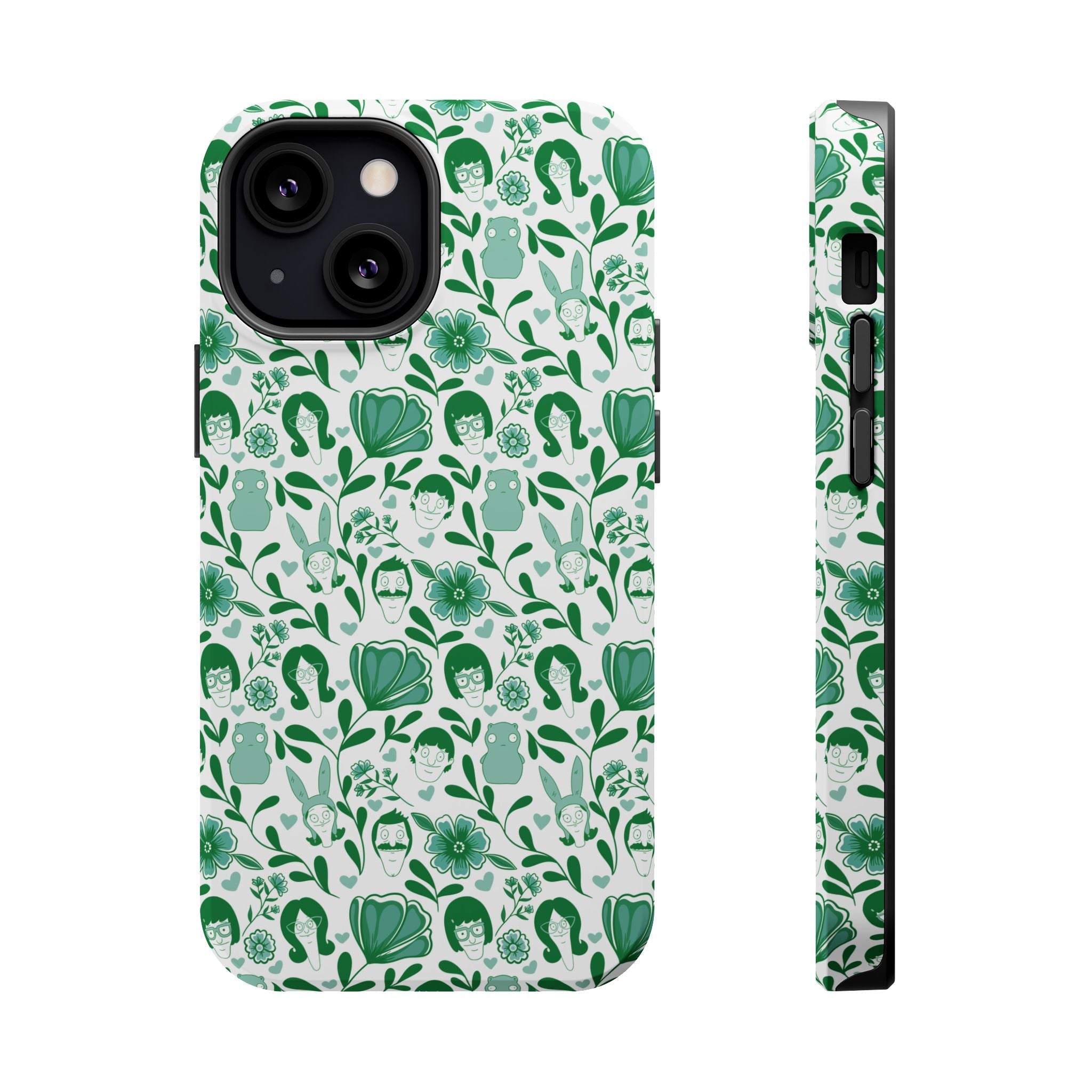 Belcher's Fine China iPhone Case V1 Green – Magnetic Impact-Resistant