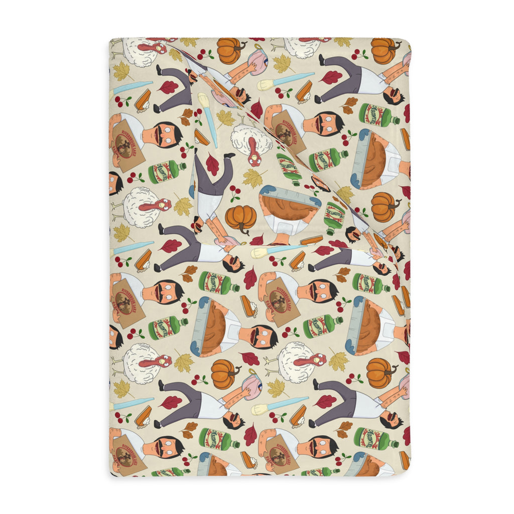 Original Thanksgiving Bob Velveteen Blanket (Double Side Print)