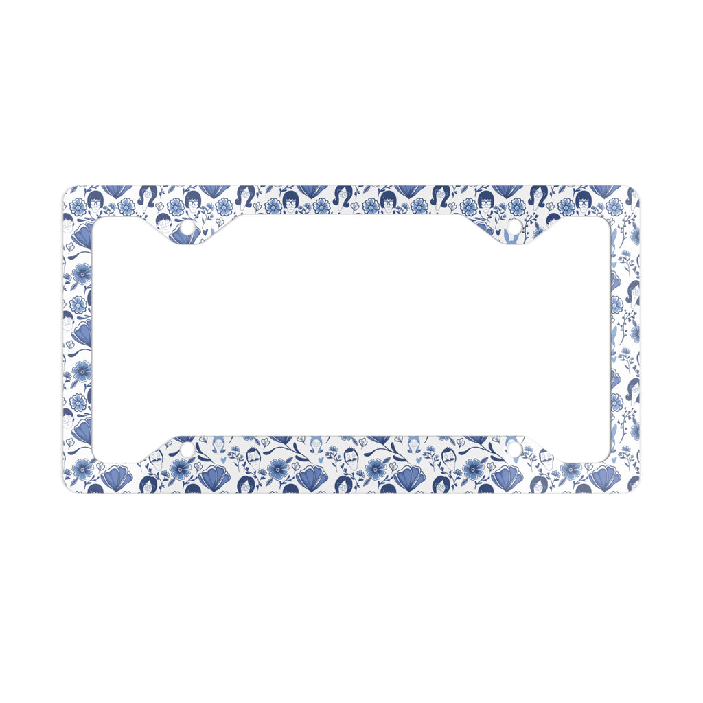 Belcher Fam Fine China Metal License Plate Frame