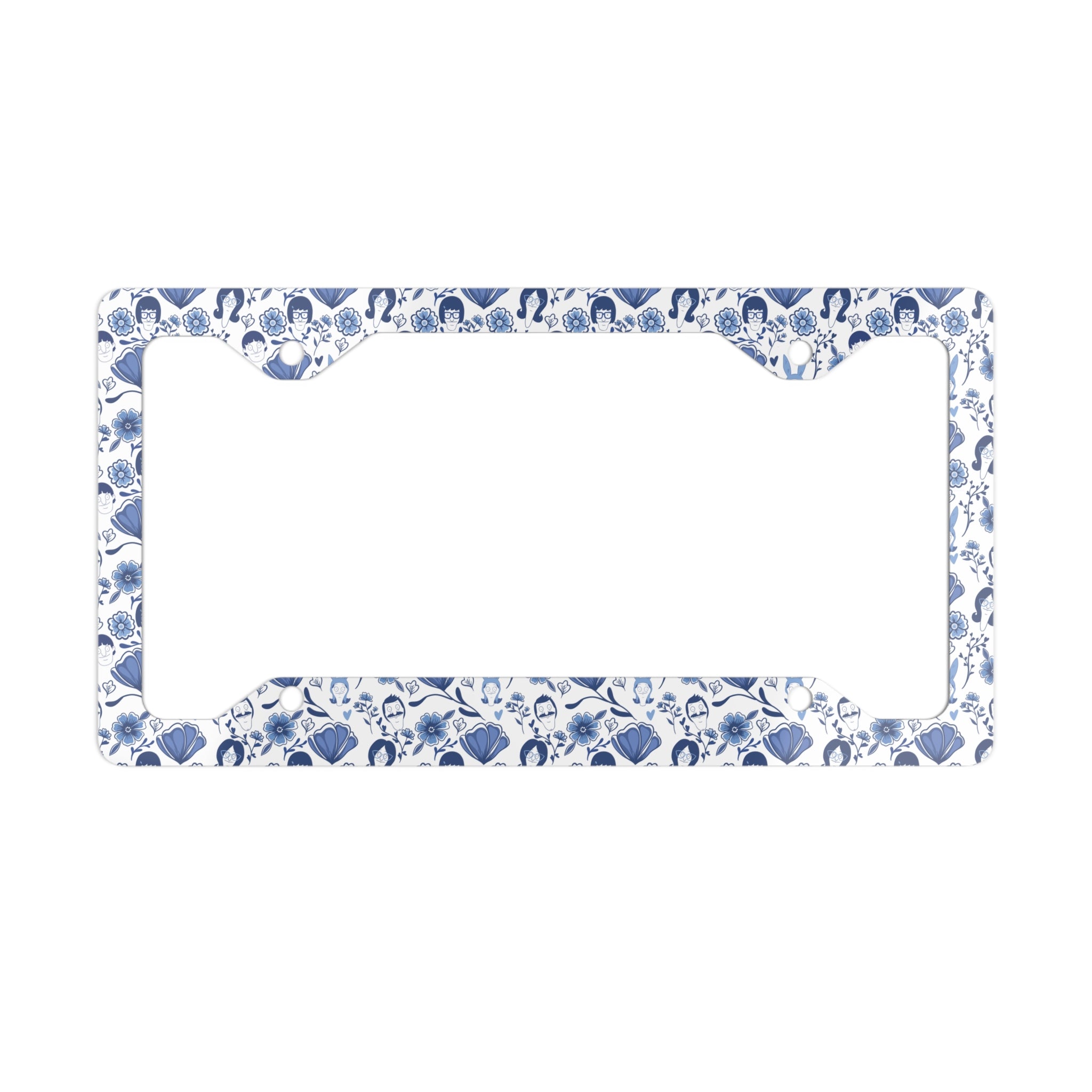 Belcher Fam Fine China Metal License Plate Frame
