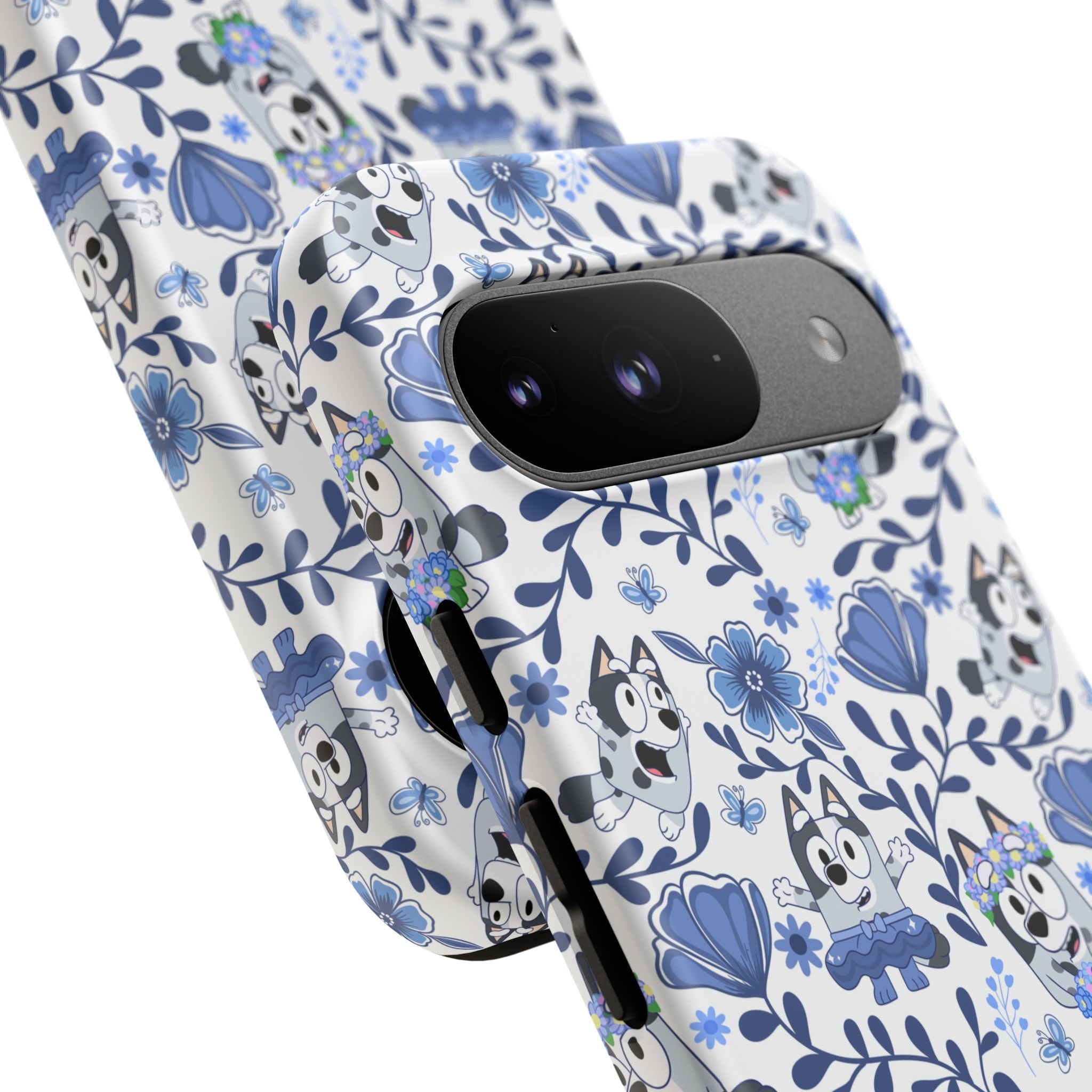 Cute Dog-Themed Phone Case, Floral Phone Cover, Gift for Dog Lovers, Pet Owner Accessories, Trendy Mobile Cases