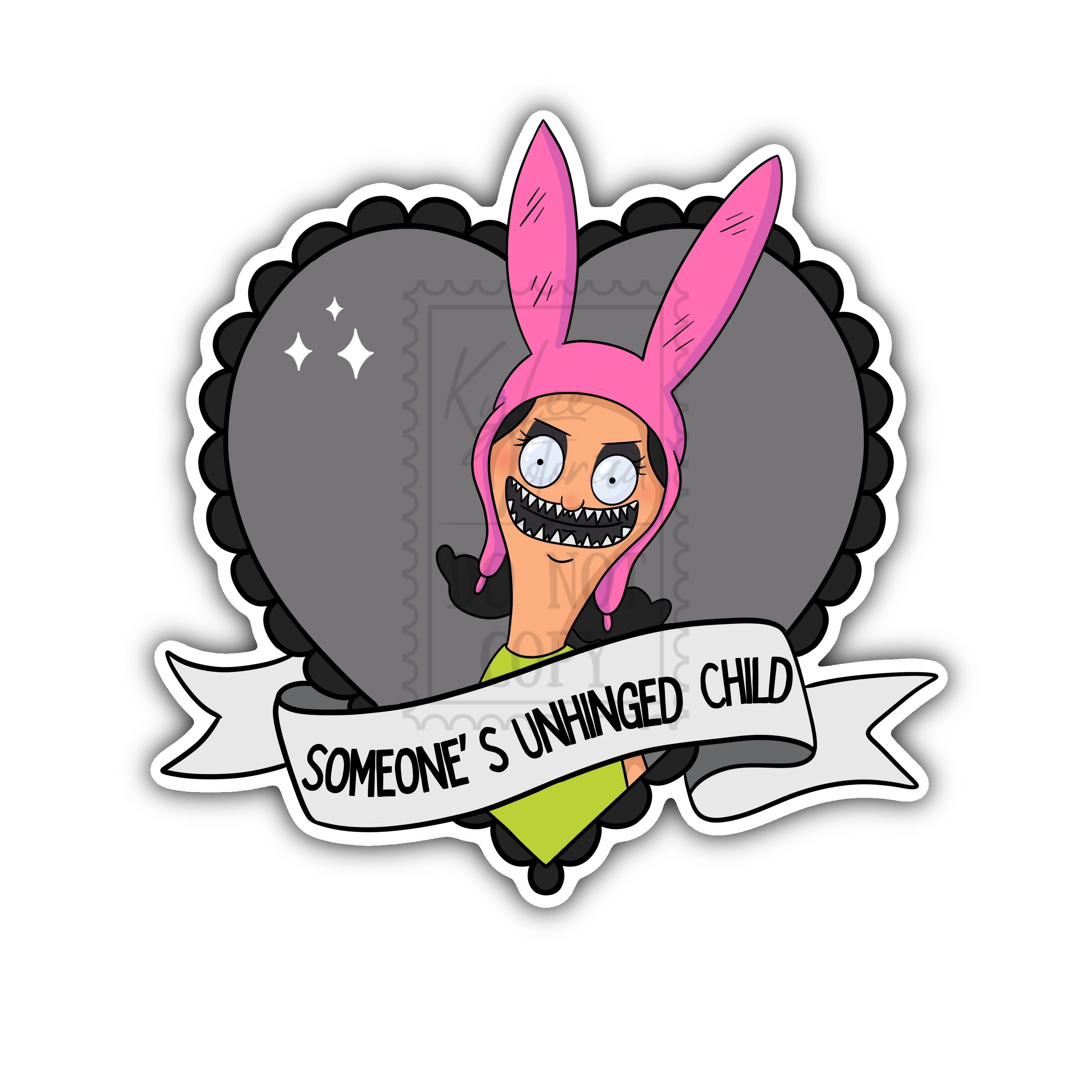 Bob's Burgers Inspired Unhinged Child Sticker