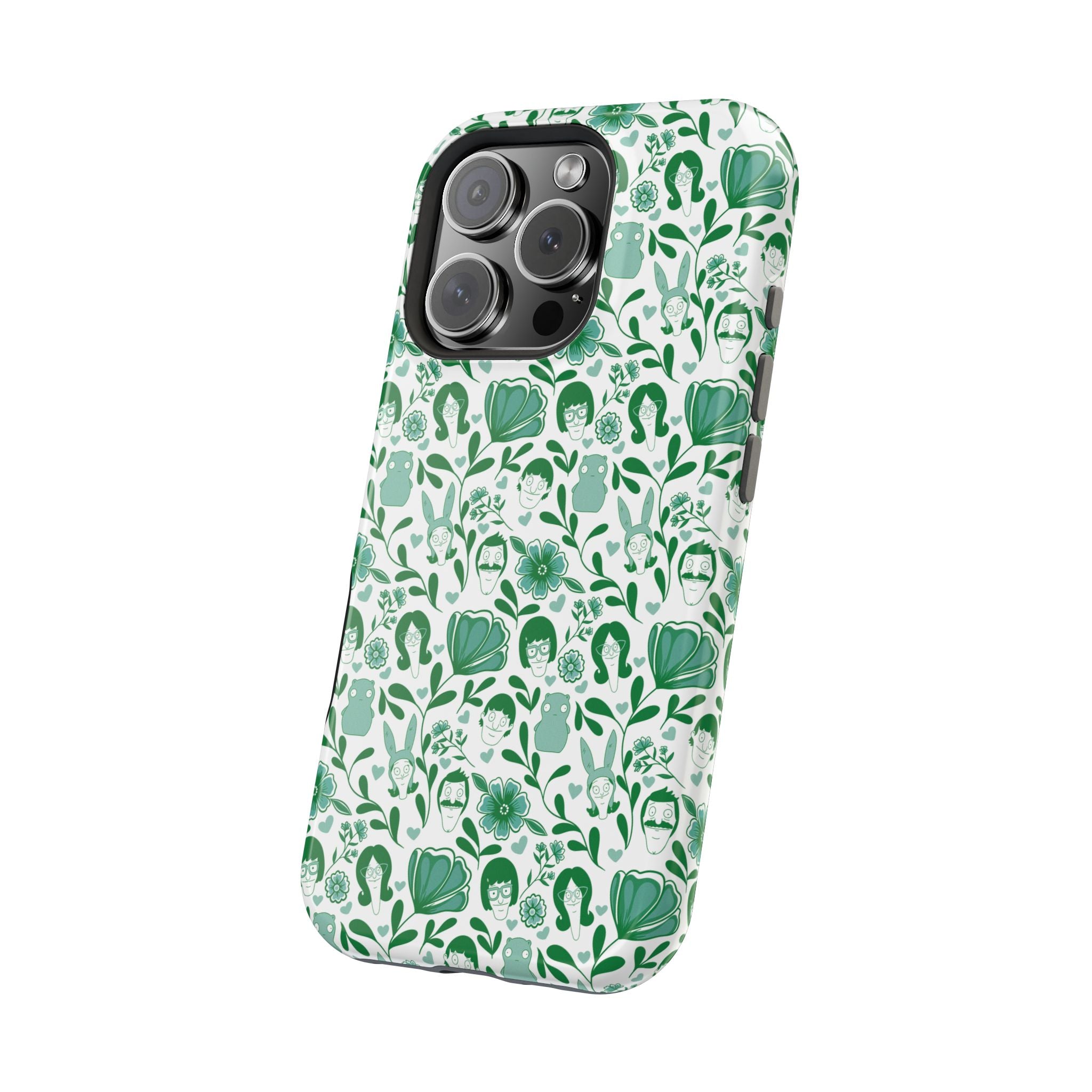 Belcher's Fine China iPhone Case V1 Green – Magnetic Impact-Resistant