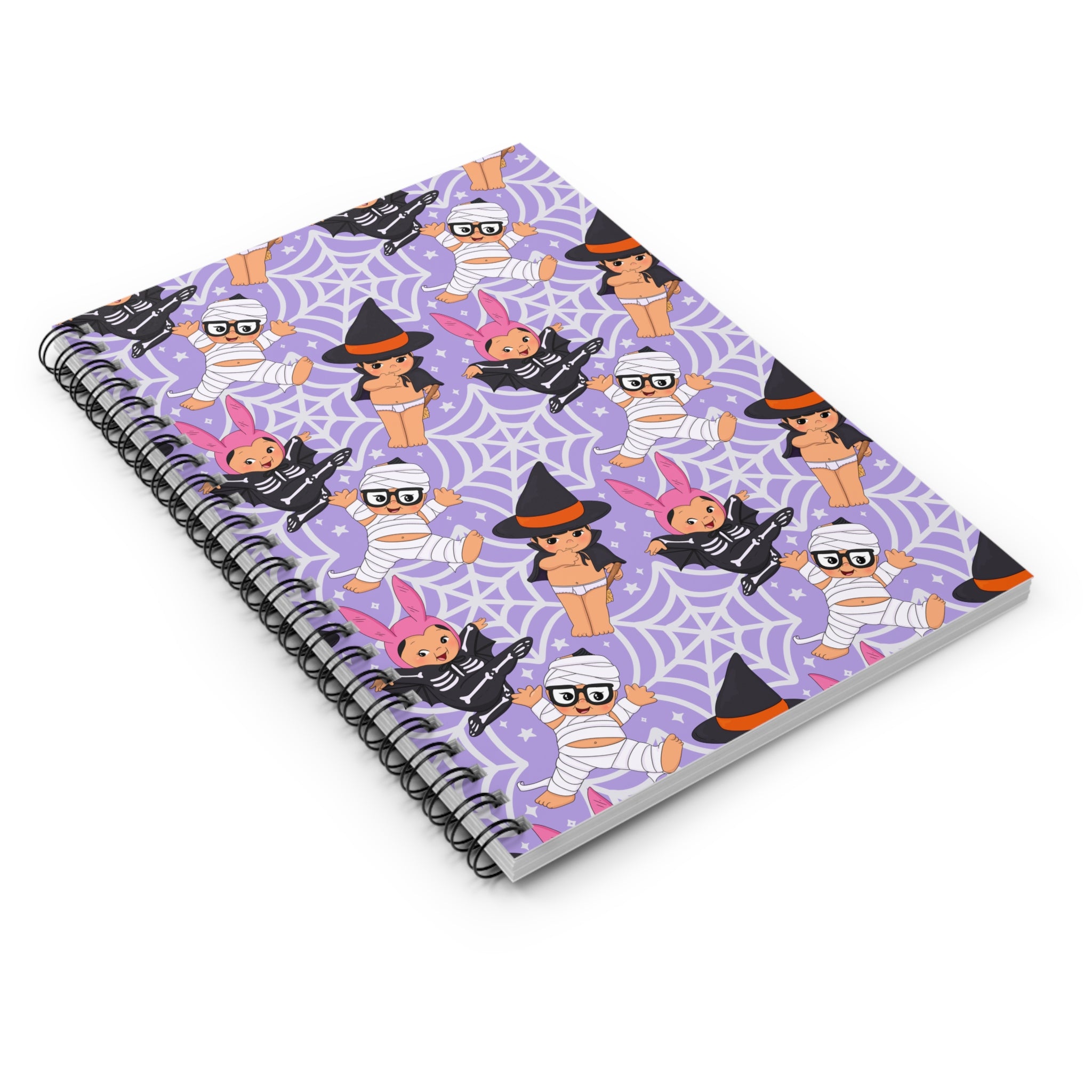 Halloween Belcher Babies Kewpie Inspired Ruled Spiral Notebook