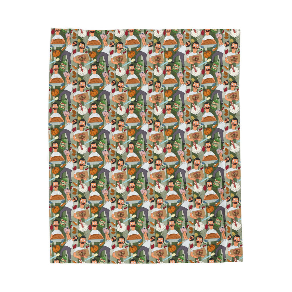 Plaid Thanksgiving with Bob Cozy Plush Blanket