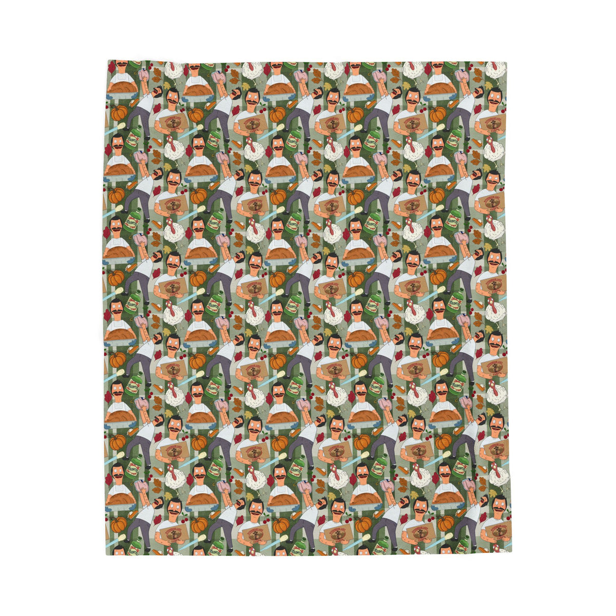 Plaid Thanksgiving with Bob Cozy Plush Blanket