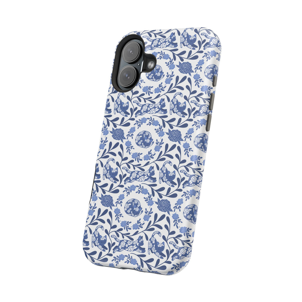 Floral Kitty Fine China iPhone Case  – Magnetic Impact-Resistant