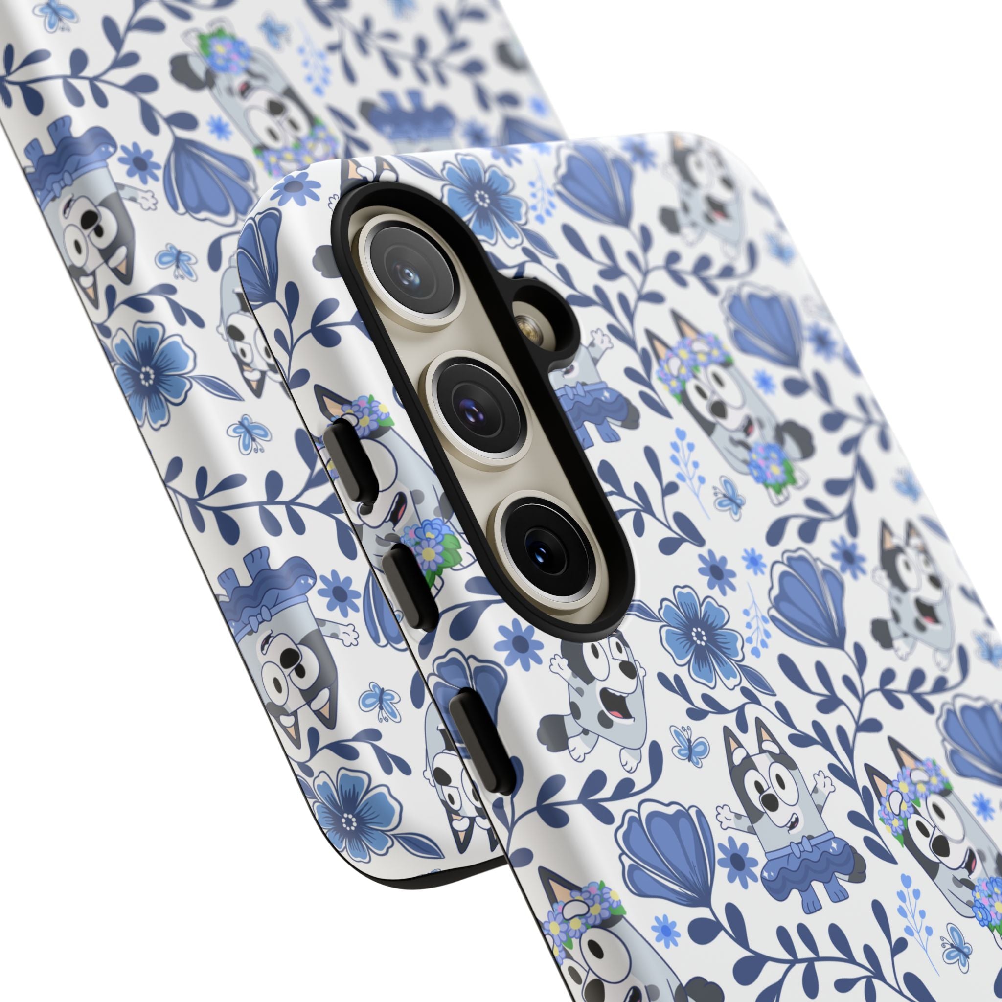 Cute Dog-Themed Phone Case, Floral Phone Cover, Gift for Dog Lovers, Pet Owner Accessories, Trendy Mobile Cases