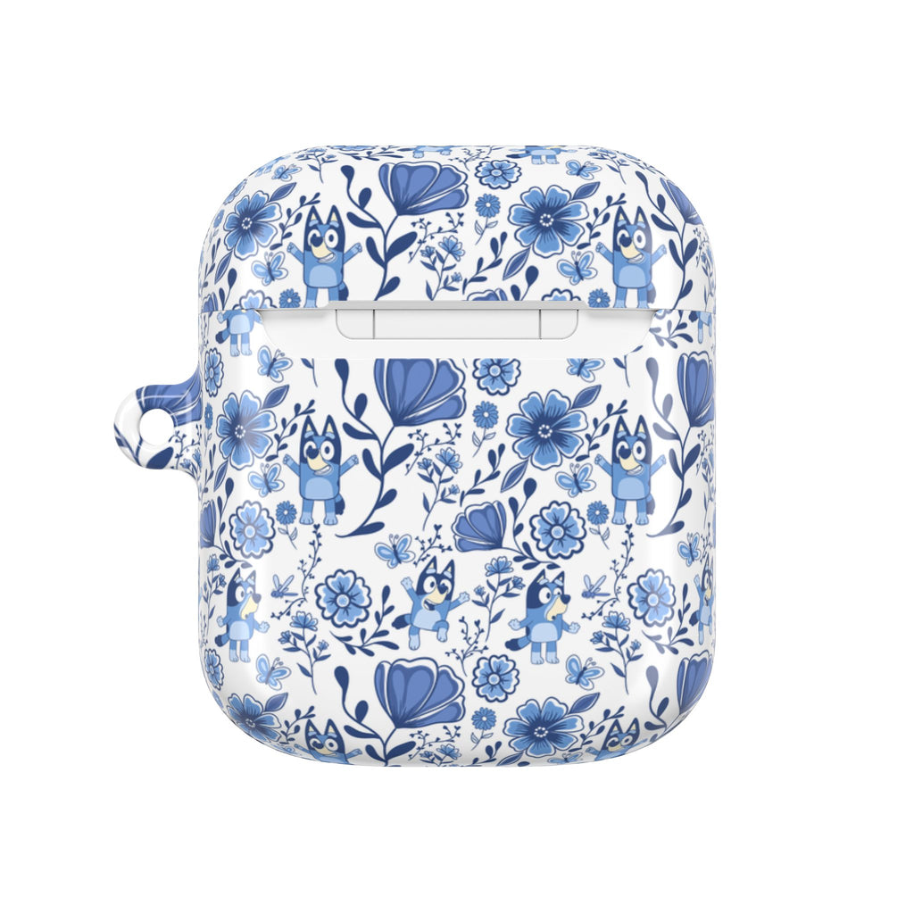 Blue Heeler Dog Charming Floral AirPod Case