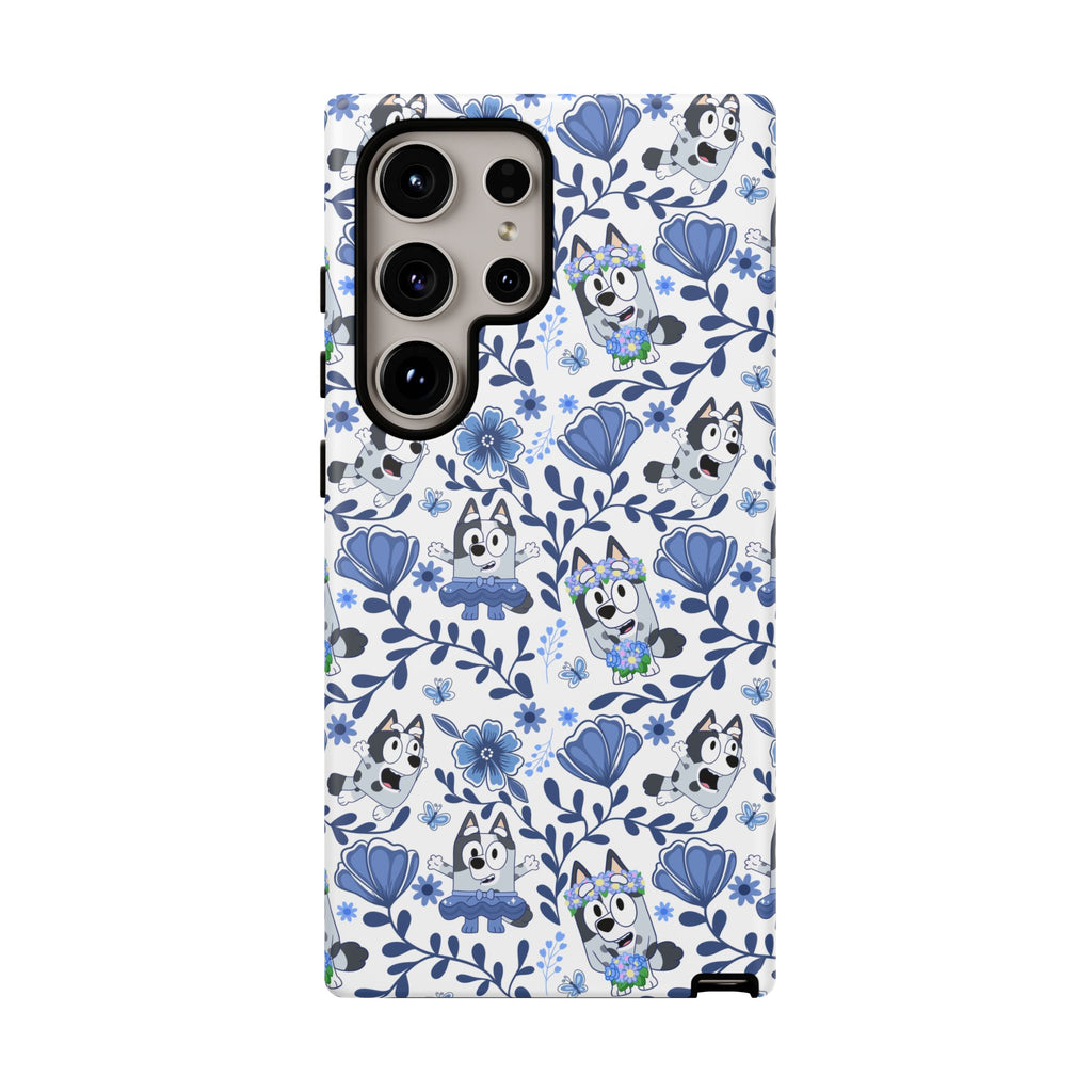 Cute Dog-Themed Phone Case, Floral Phone Cover, Gift for Dog Lovers, Pet Owner Accessories, Trendy Mobile Cases