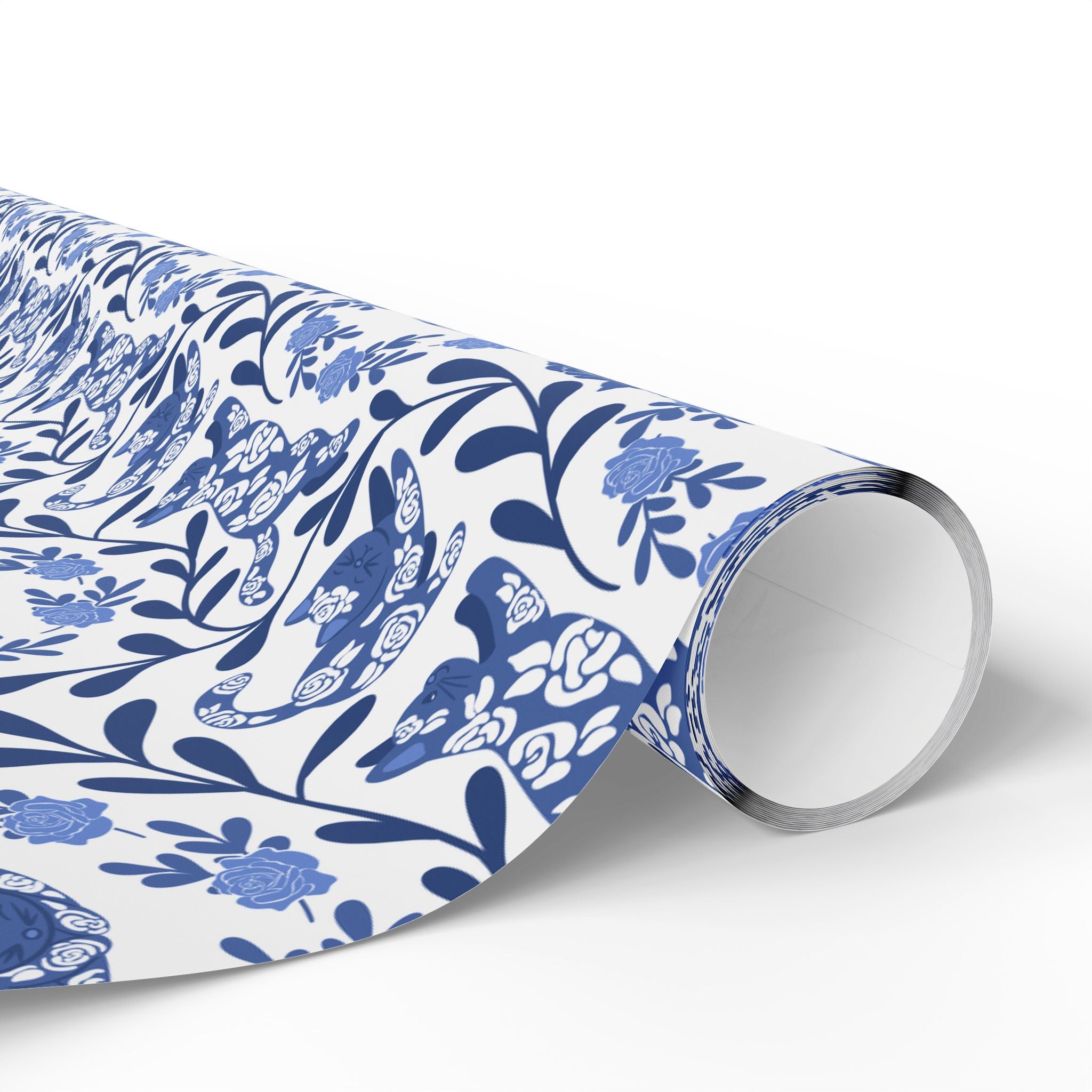 Floral Kitty Fine China Gift Wrap