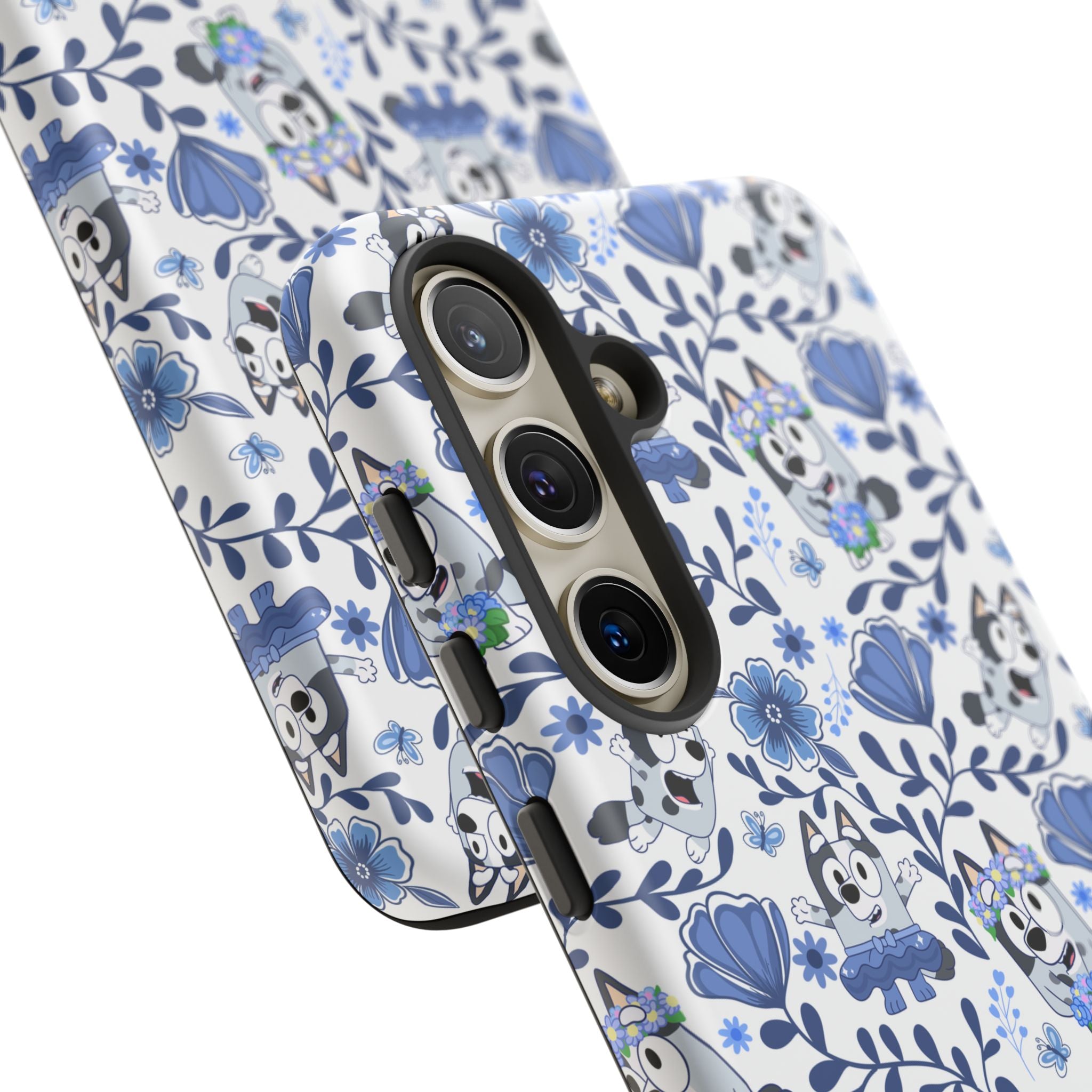 Cute Dog-Themed Phone Case, Floral Phone Cover, Gift for Dog Lovers, Pet Owner Accessories, Trendy Mobile Cases