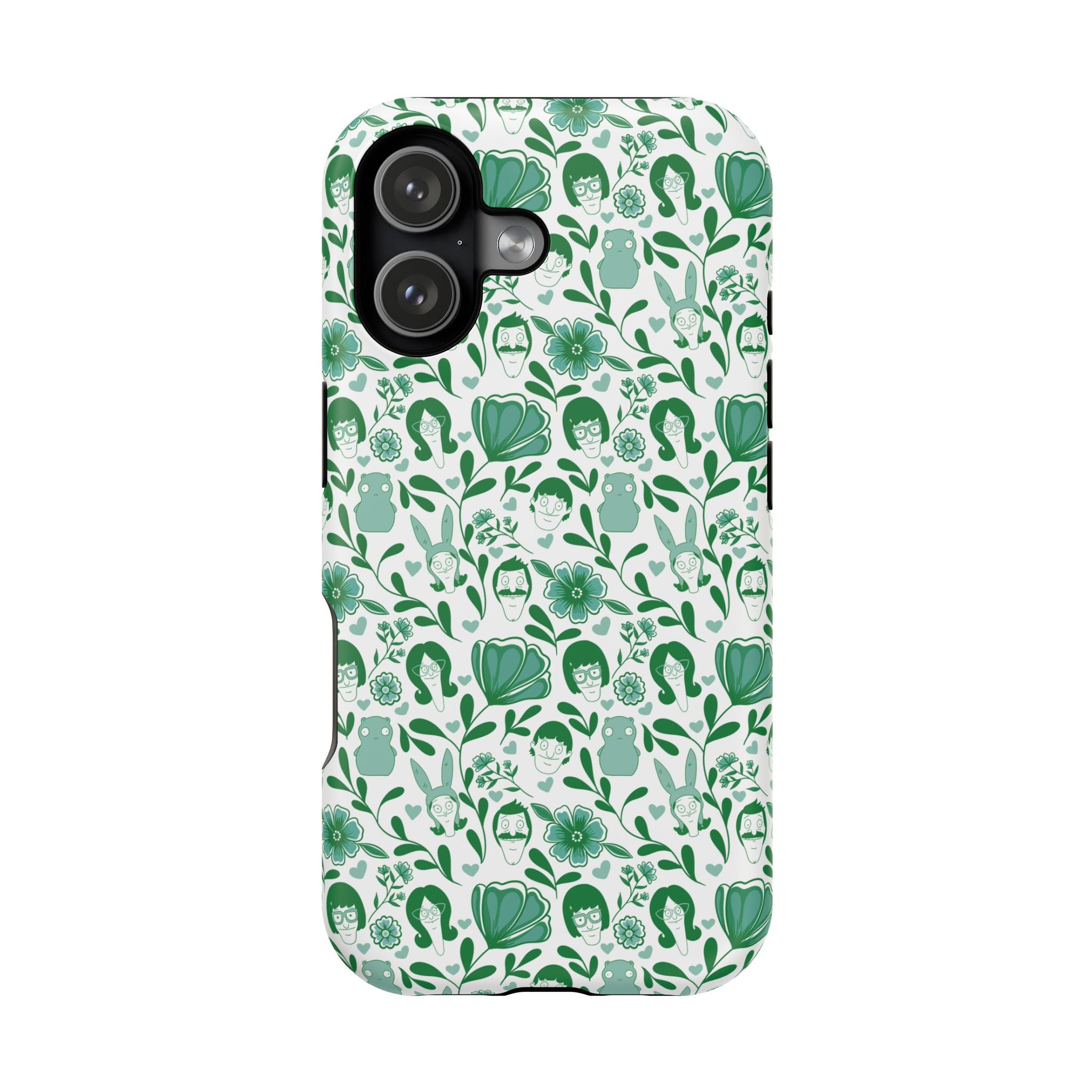 Belcher's Fine China iPhone Case V1 Green – Magnetic Impact-Resistant