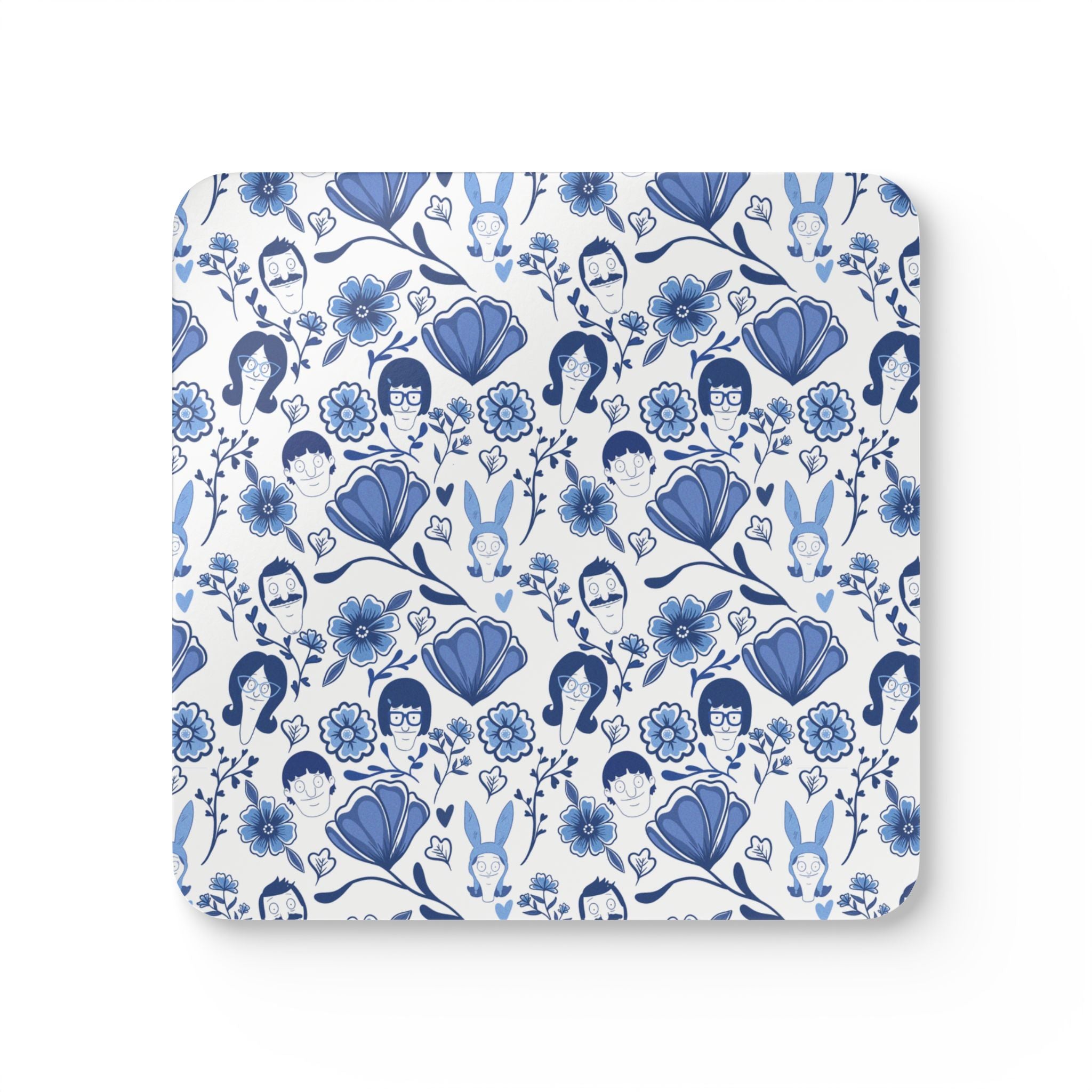 Bobs Burgers Fine China Inspired Corkwood Coasters-set of 4