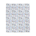 Belcher's Silly Goose Velveteen Plush Blanket — Soft Blue Fairy Tale Throw for Girls & Nursery