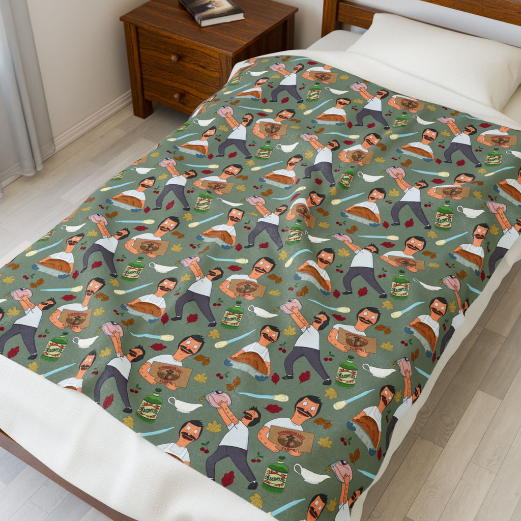 Thanksgiving with Bob Cozy Plush Blanket