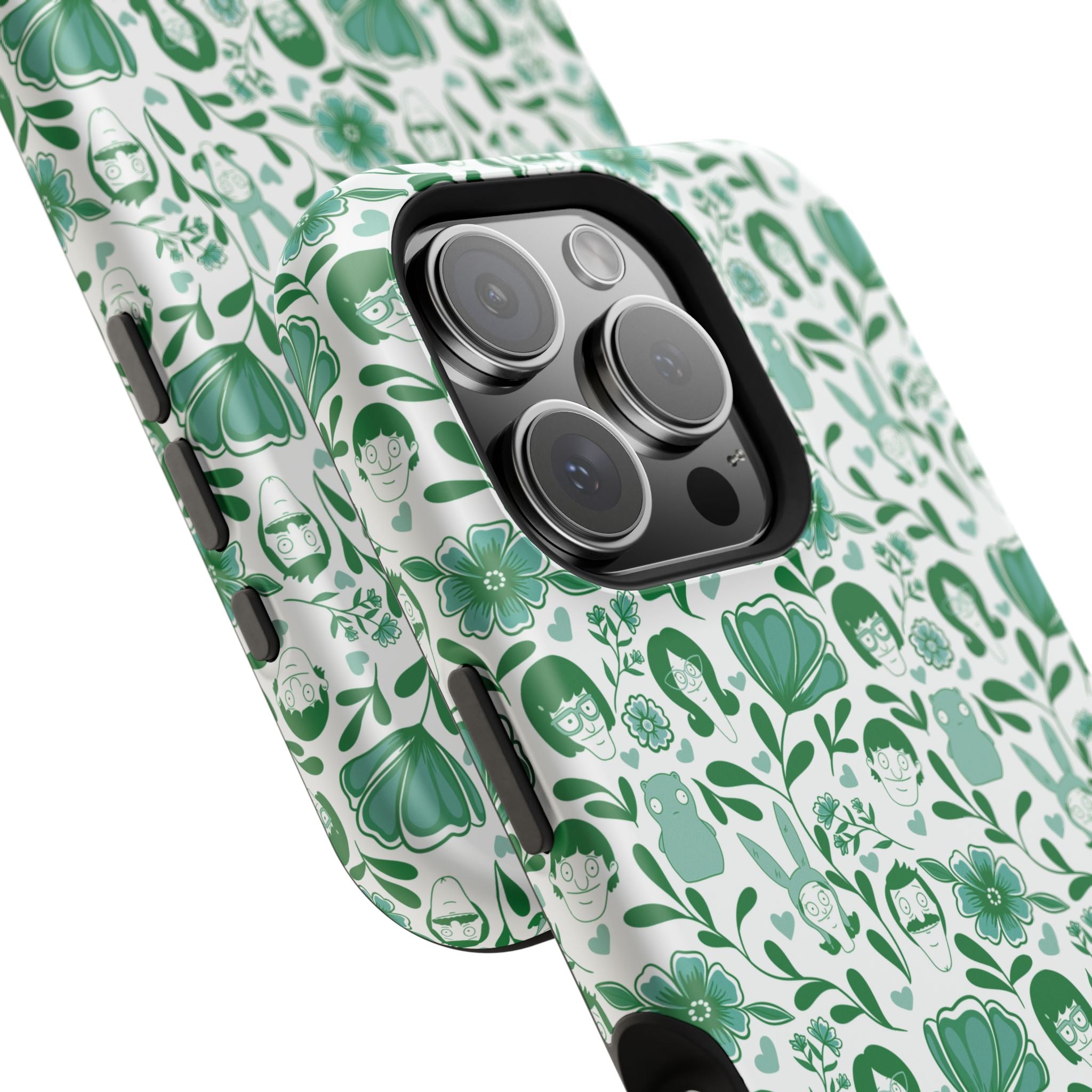 Belcher's Fine China iPhone Case V1 Green – Magnetic Impact-Resistant