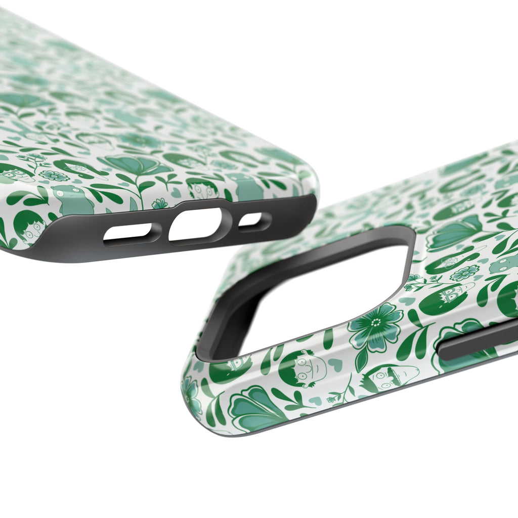 Belcher's Fine China iPhone Case V1 Green – Magnetic Impact-Resistant