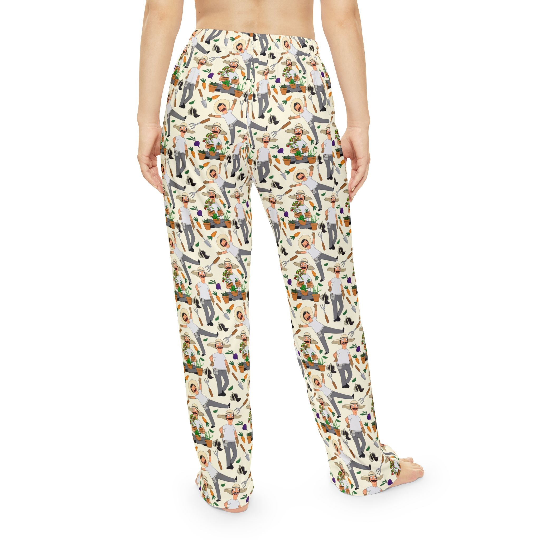 Women's Pajama Pants - Retro Self-Care & Coffee Pattern All-Over Print