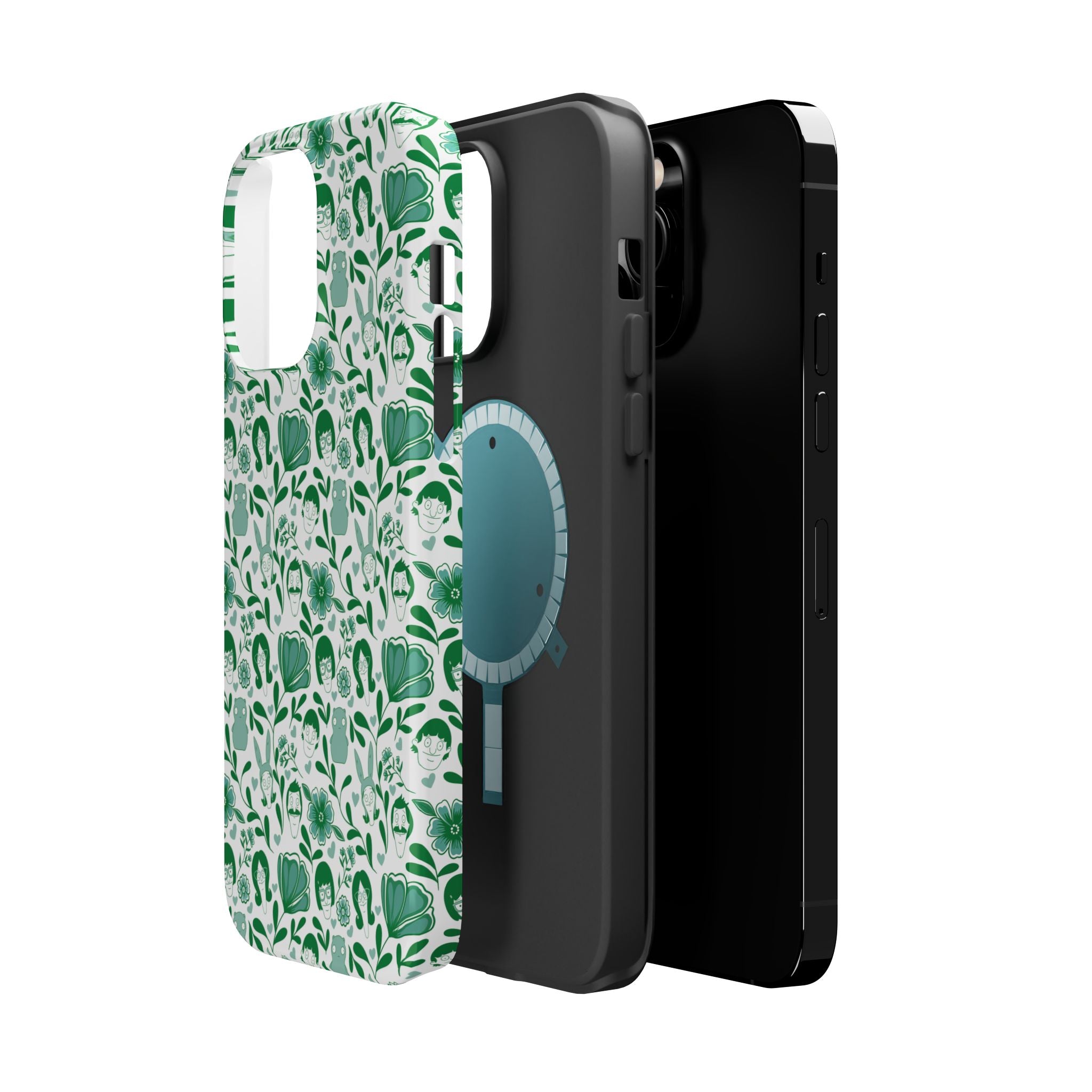 Belcher's Fine China iPhone Case V1 Green – Magnetic Impact-Resistant