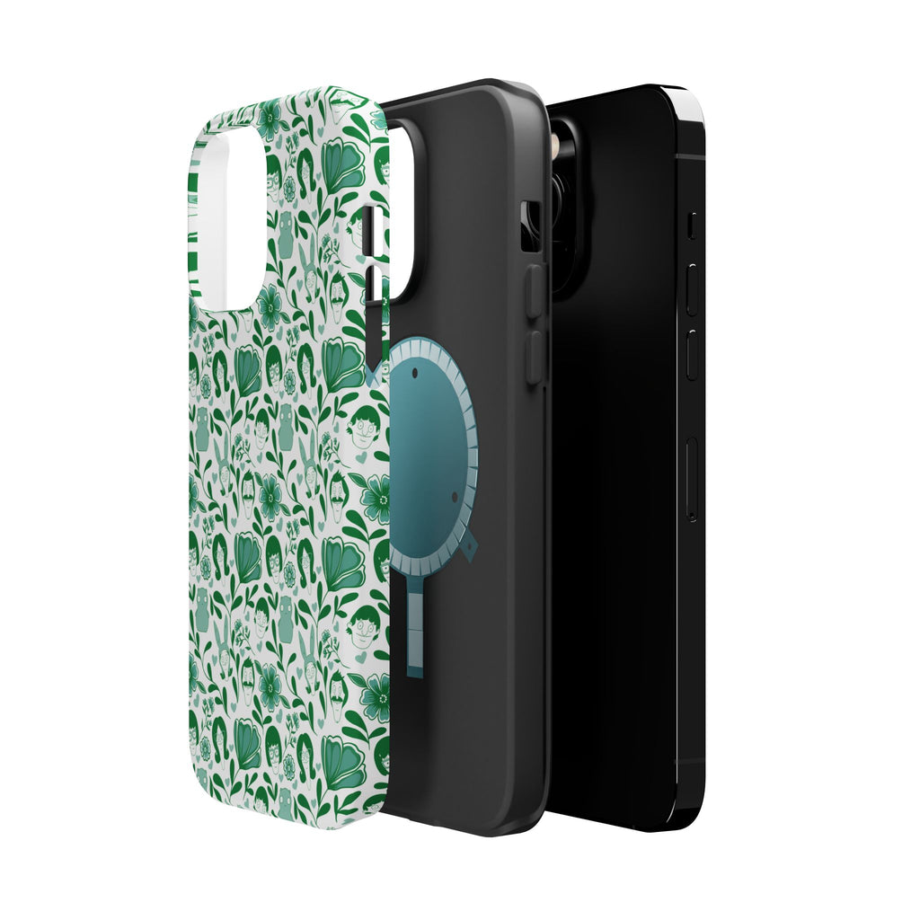 Belcher's Fine China iPhone Case V1 Green – Magnetic Impact-Resistant