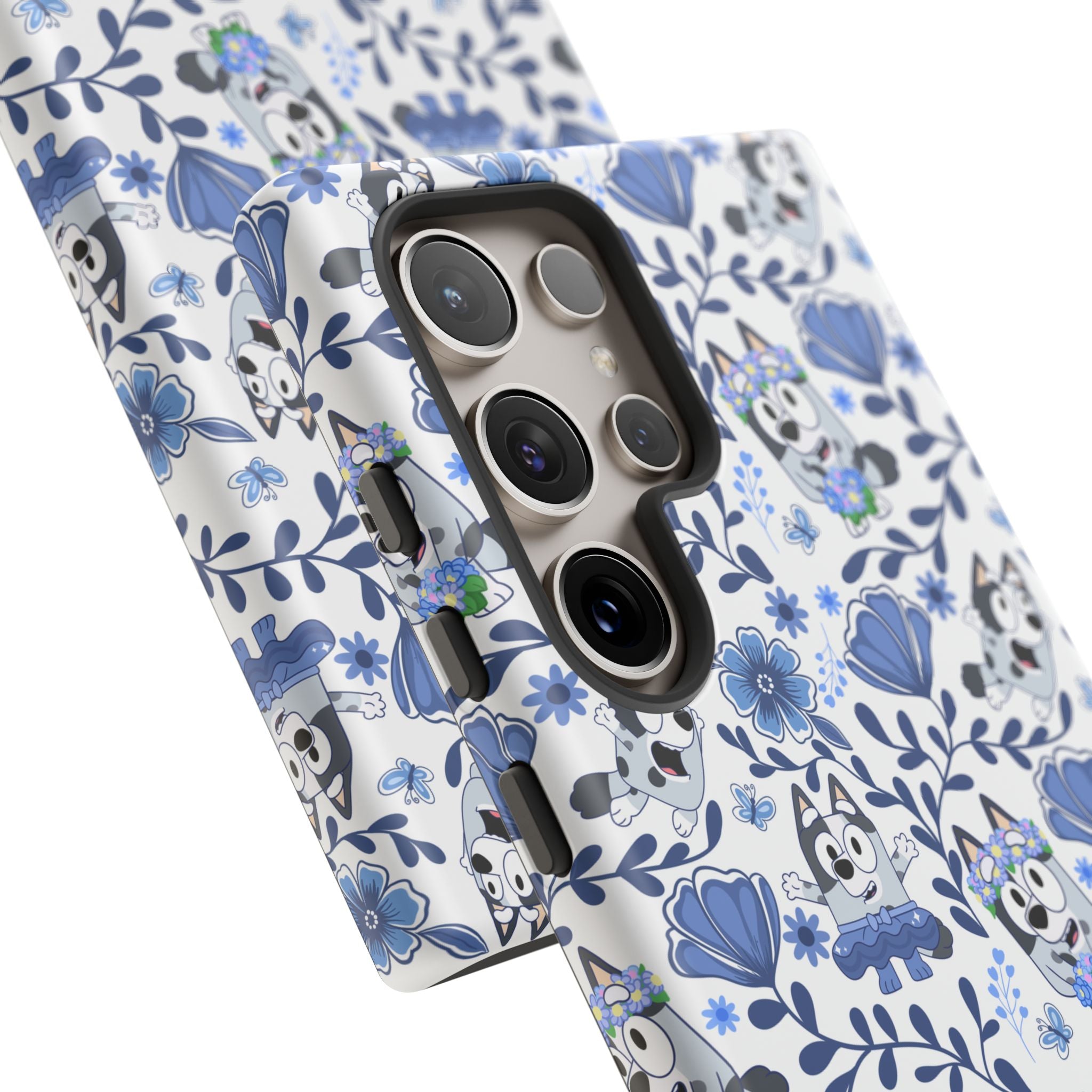 Cute Dog-Themed Phone Case, Floral Phone Cover, Gift for Dog Lovers, Pet Owner Accessories, Trendy Mobile Cases