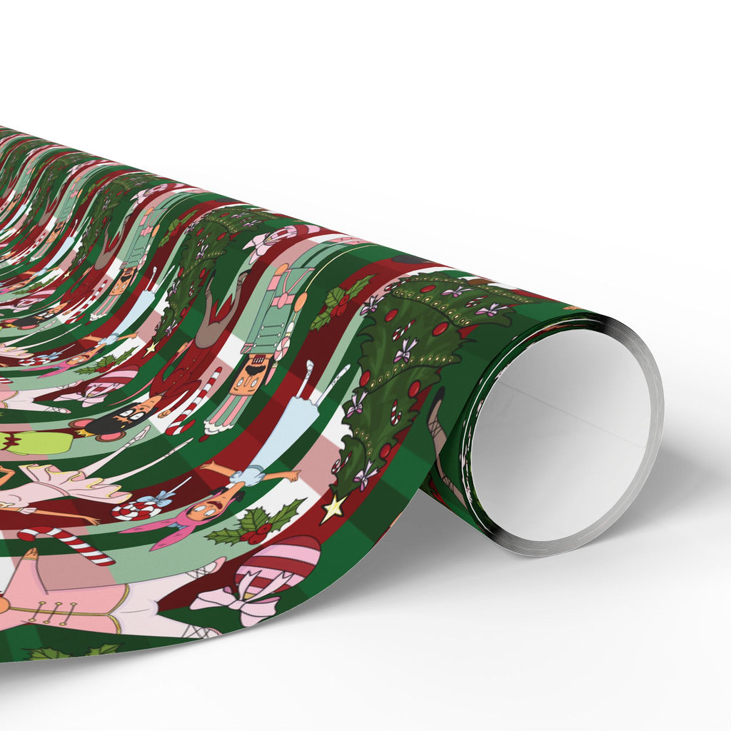 Belcher's Nutcracker Plaid Gift Wrap